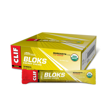 CLIF BLOKS - Margarita Flavor with 3X Sodium - Energy Chews - Non-GMO Clif Bar uk supplements