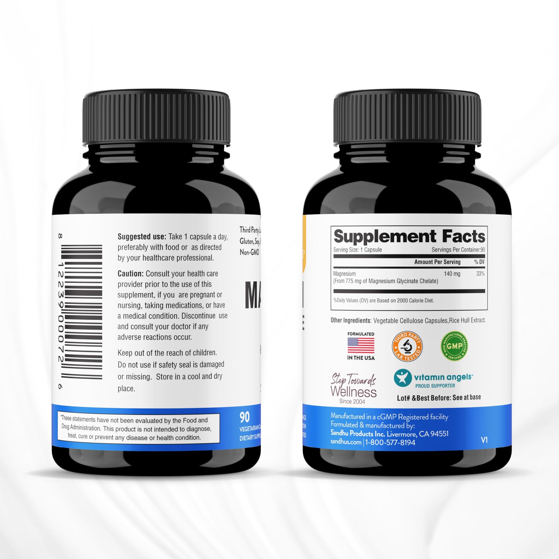 Sandhu's Superior Absorption Magnesium Glycinate 775mg|140mg Elemental Magnesium Sandhu's uk supplements