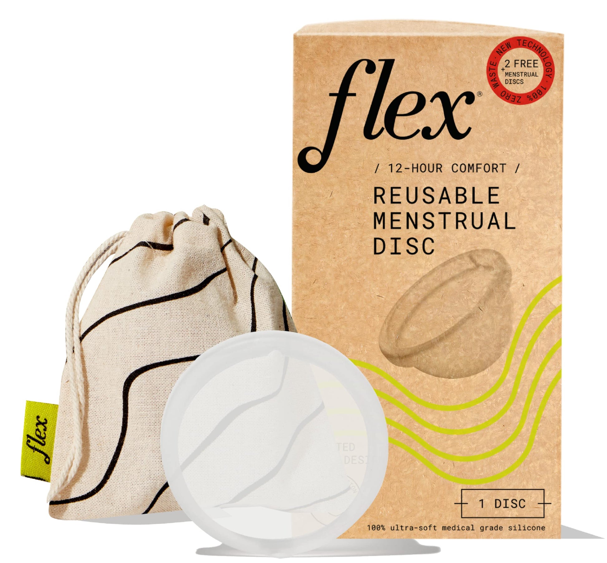 Flex Reusable Disc | Reusable Menstrual Disc | Tampon, Pad, and Cup Alternative | Capacity of 6 Super FLEX uk supplements