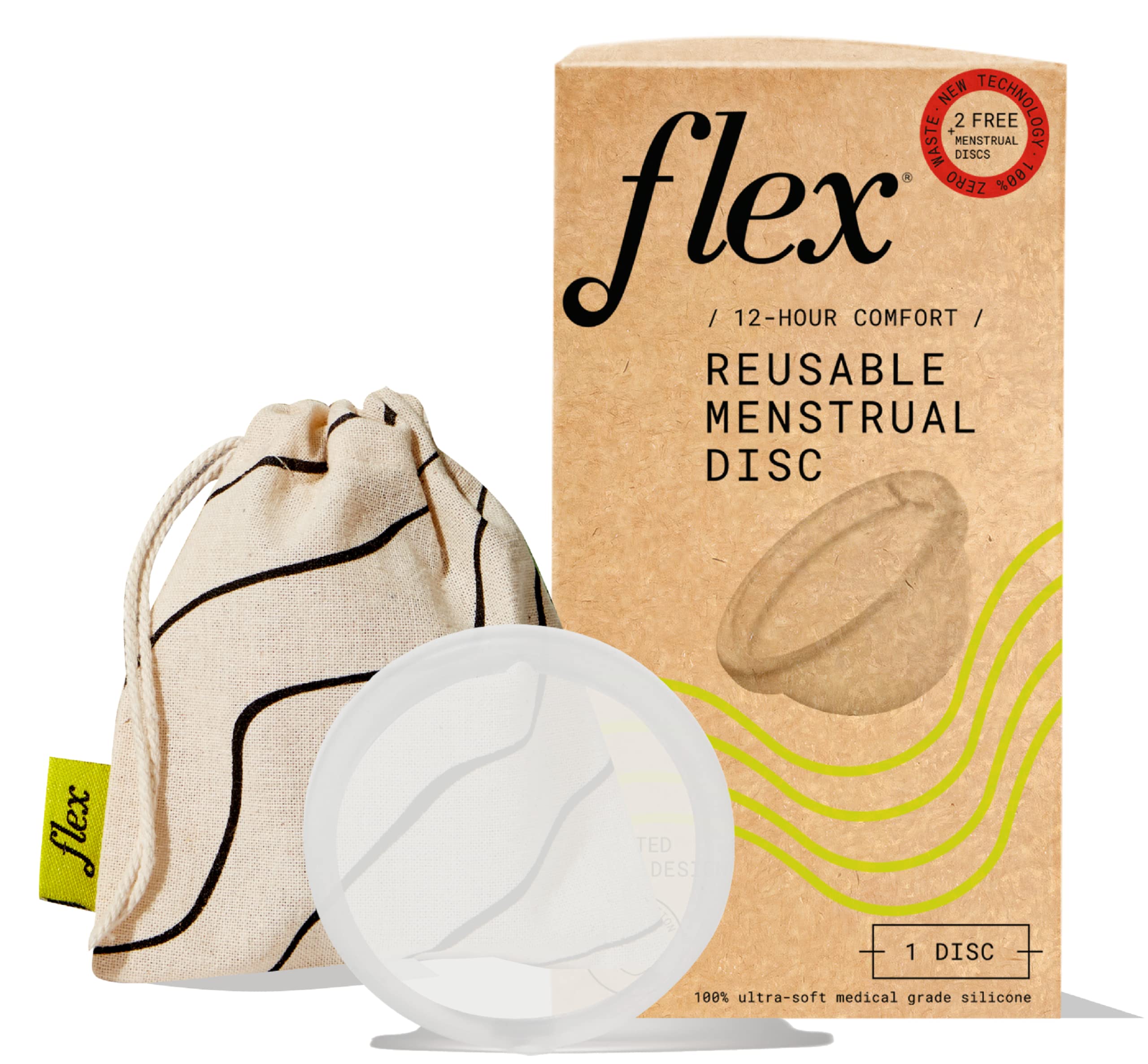 Flex Reusable Disc | Reusable Menstrual Disc | Tampon, Pad, and Cup Alternative | Capacity of 6 Super FLEX uk supplements