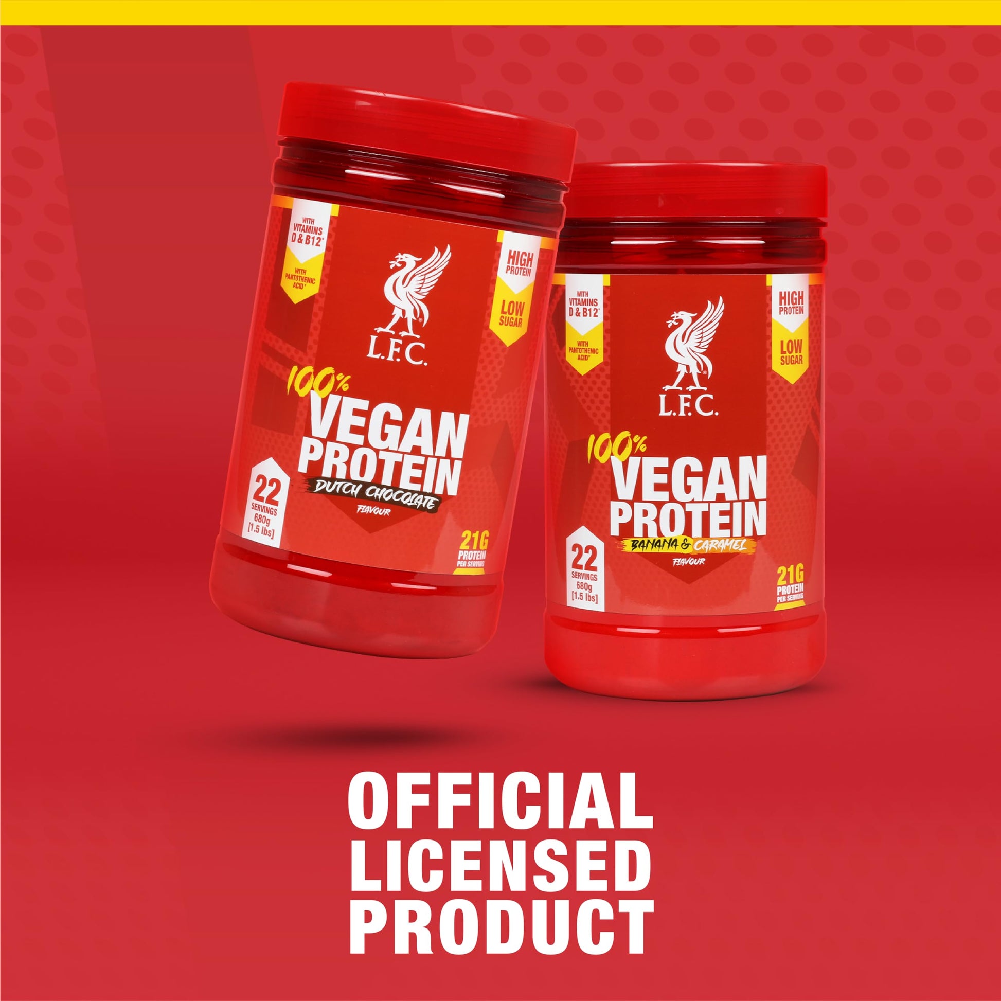 LFC Vegan Protein Powder Banana Caramel Flavour 680g 100% Vegan Protein Powder 21g High Protein, Vector Consumer uk supplements