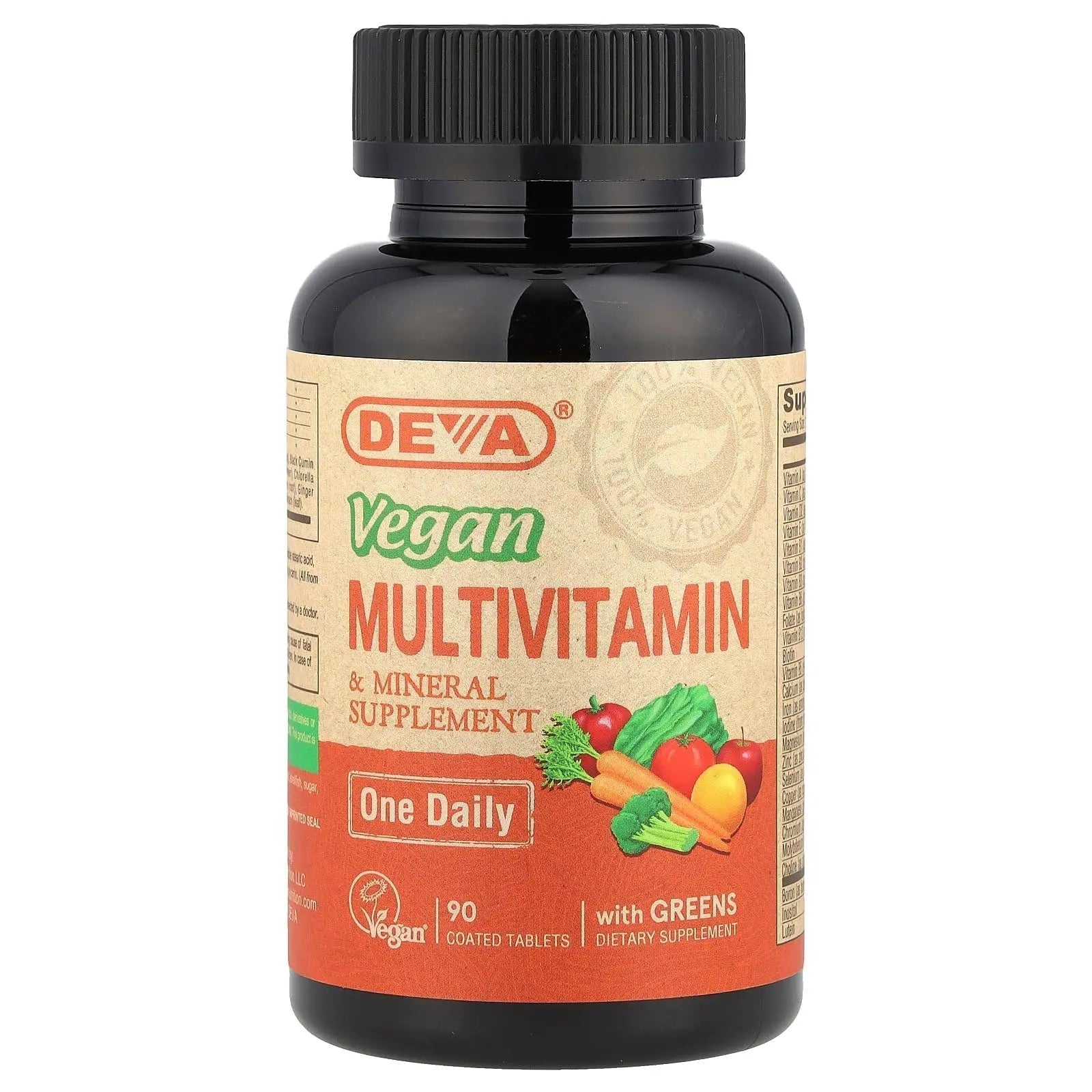 DEVA Tiny Tablets Vegan Multivitamins for Women & Men, Multivitamin with Iron, Mineral Supplement, Vitamin C, Vitamin B Complex DEVA uk supplements