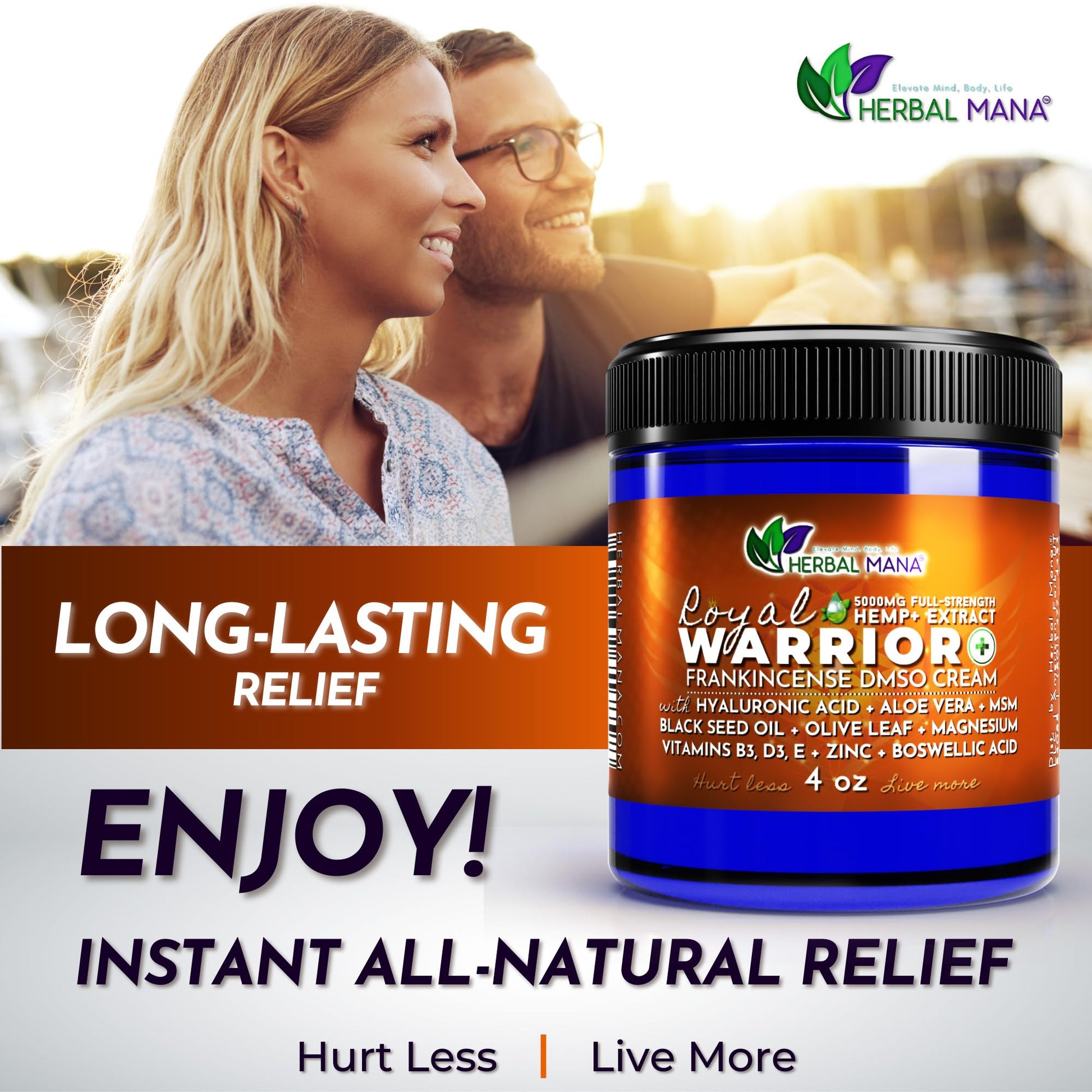 Herbal Mana Royal Warrior with 5000mg Hemp Lotion - 99.9% Pure DMSO Cream Herbal Mana uk supplements