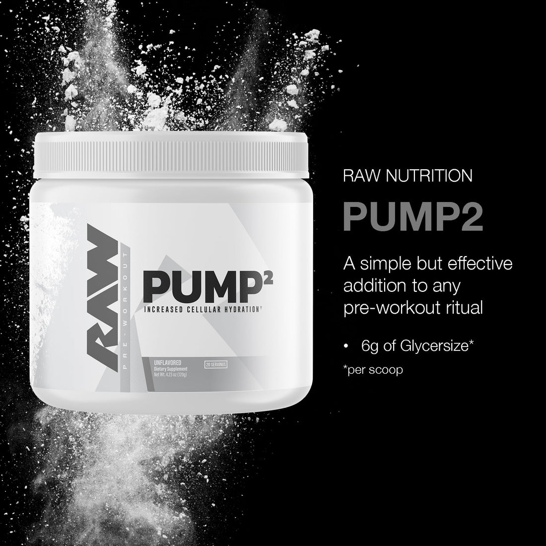 RAW Pump2 Pre Workout | Glycerol Pump Pre Workout Supplement, Pair Pump Supplement for Best Results Or Any Preworkout Powder | Enhanced Hydratio RAW uk supplements
