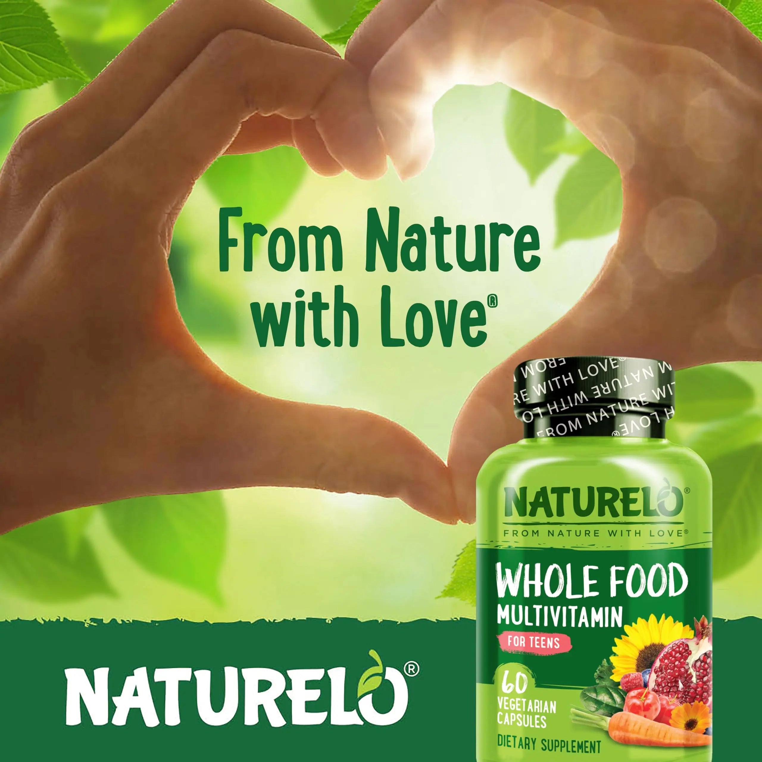 NATURELO Teen Multivitamin - Whole Food, 60 Capsules and One Daily Multivitamin for Women, 60 Capsules - 2 Month Supply Bundle NATURELO uk supplements