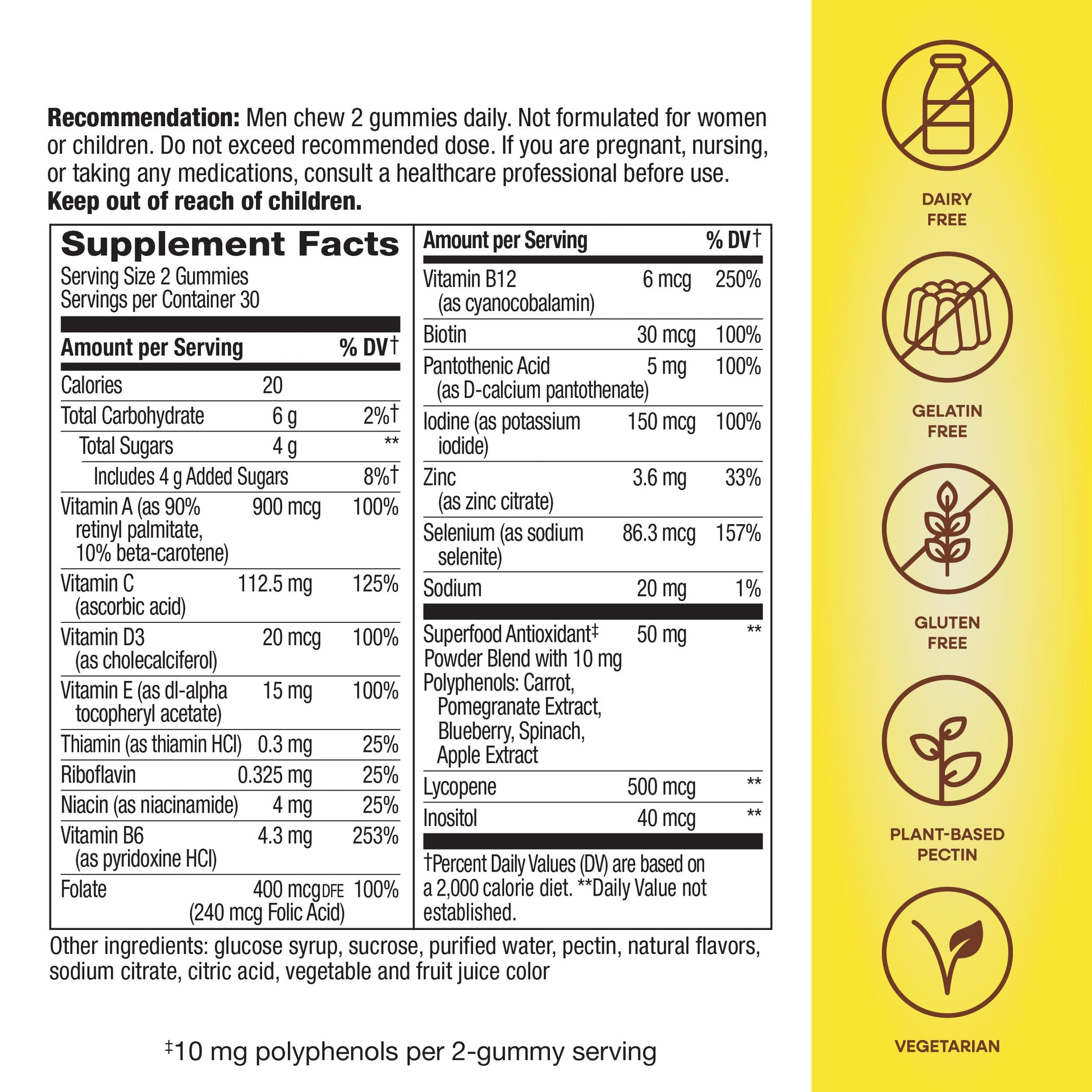Nature's Way Alive! Men's Multivitamin Gummies, Supports Energy Metabolism*, Muscle Function*, Superfood Antioxidants(1) Nature's Way uk supplements