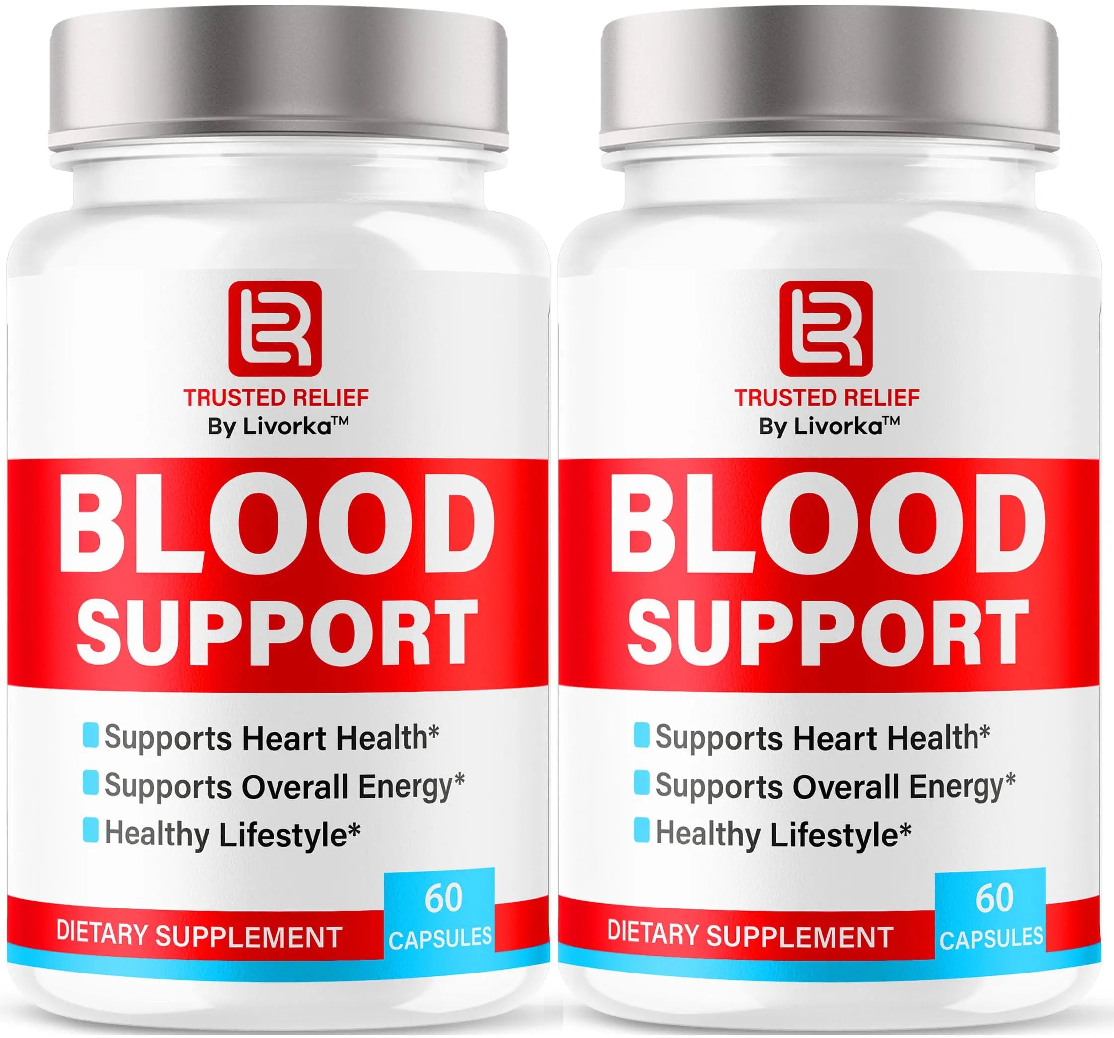 (2 Pack) Trusted Relief Blood Support Capsules - Official TrustedRelief Blood Support Vitamin Pills, Natural Trusted Relief Advanced Premium Formula Wellness & Overal Health, 120 Capsules For 2 Months LIVORKA uk supplements