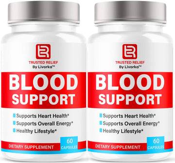 (2 Pack) Trusted Relief Blood Support Capsules - Official TrustedRelief Blood Support Vitamin Pills, Natural Trusted Relief Advanced Premium Formula Wellness & Overal Health, 120 Capsules For 2 Months LIVORKA uk supplements