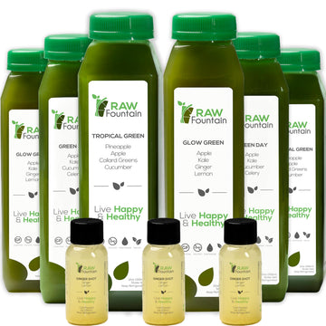 1 Day Green Juice Cleanse by Raw Fountain, All Natural Raw, Vegan Detox, Cold Pressed Raw Fountain uk supplements