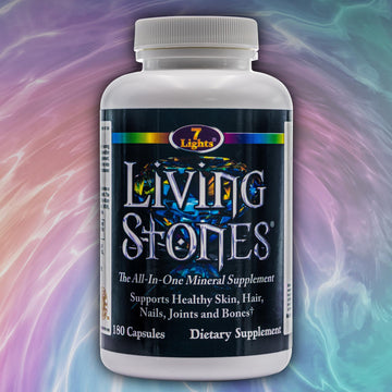 Living Stones, Complete Mineral Supplement with Zinc, Calcium, Magnesium, Selenium, Trace Minerals, No Added Iron, with MSM (Organic Sulfur) and Shilajit, Premium Absorption (30-Day Supply - 180 Caps) 7 Lights uk supplements