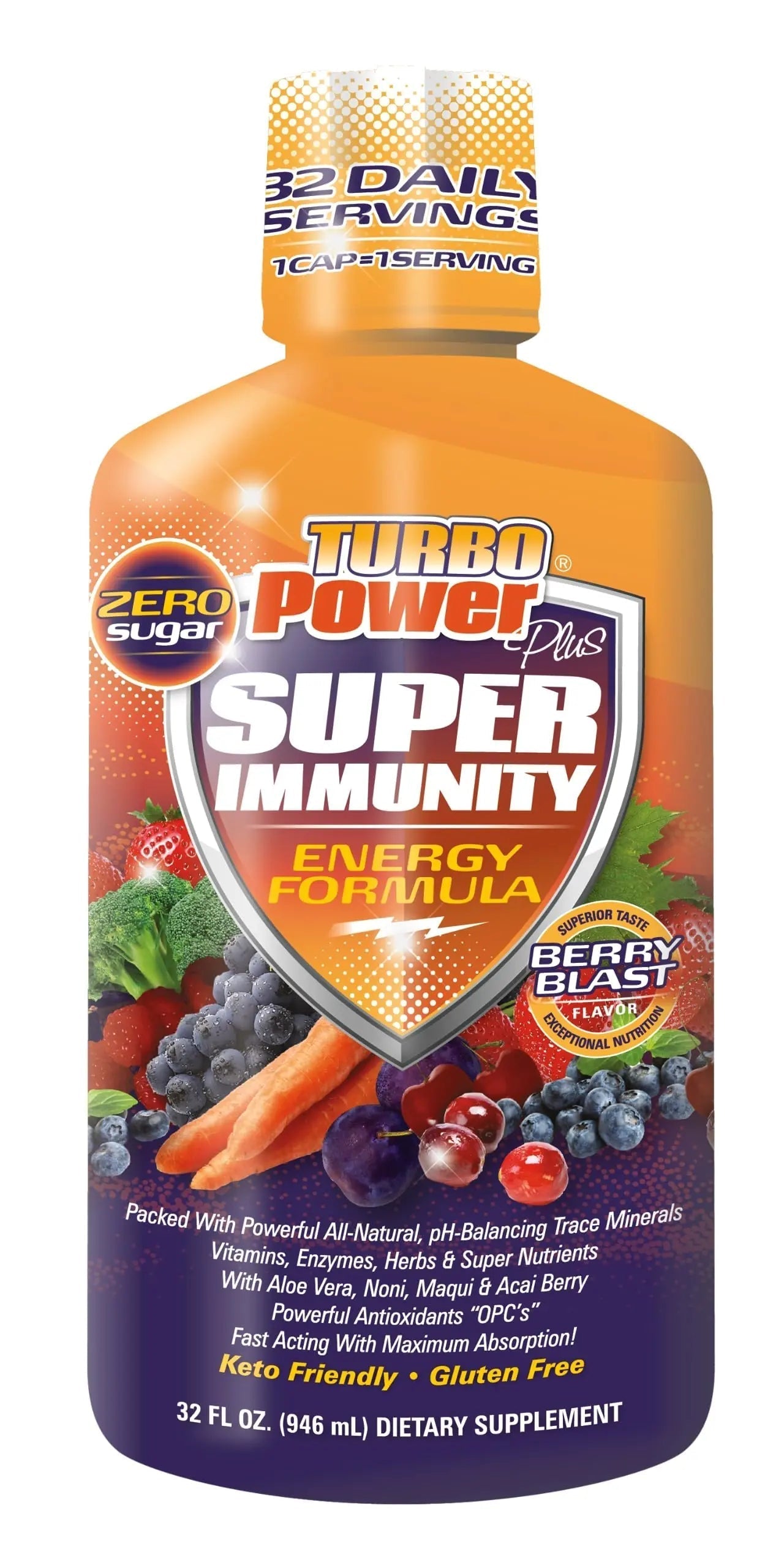 Liquid Vitamin Turbo Power Plus: 47 Vitamins, Enzymes, Vitamin D3, Vitamin A, Vitamin C, and Zinc for Men, Women, Teens, and Kids Turbo Power uk supplements