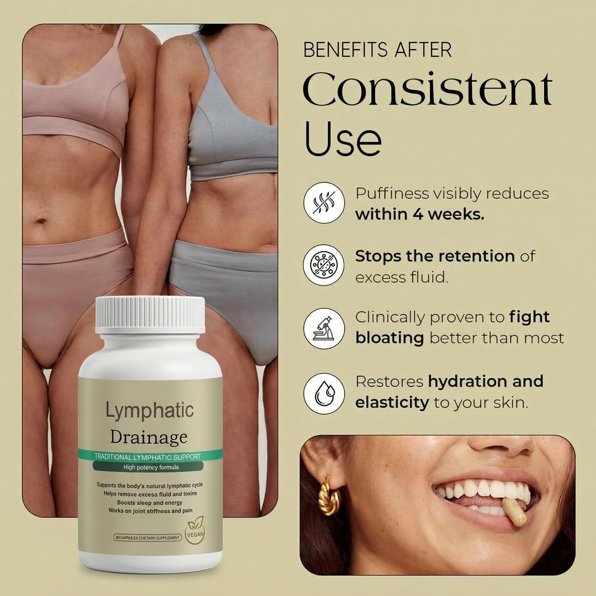 Megacephalus Lymphatic Drainage Capsules - New Maximum Potency Formula with Dandelion Extract, Cleavers Extract, Natural Ingredients, Vegan & Non-GMO, 60 Capsules (1) Megacephalus uk supplements