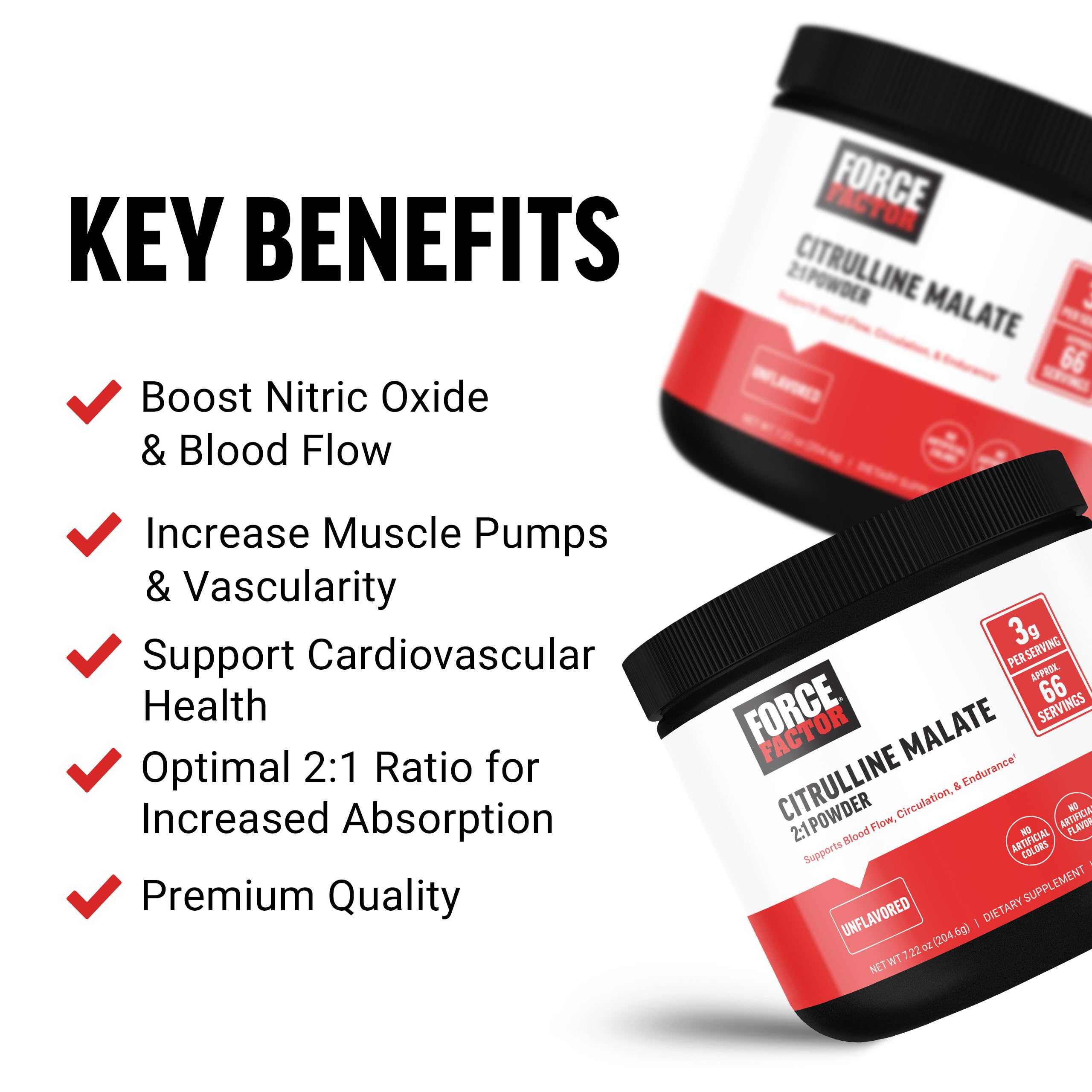 FORCE FACTOR Citrulline Malate 2:1, L Citrulline Supplement for Men to Boost Nitric Oxide Force Factor uk supplements