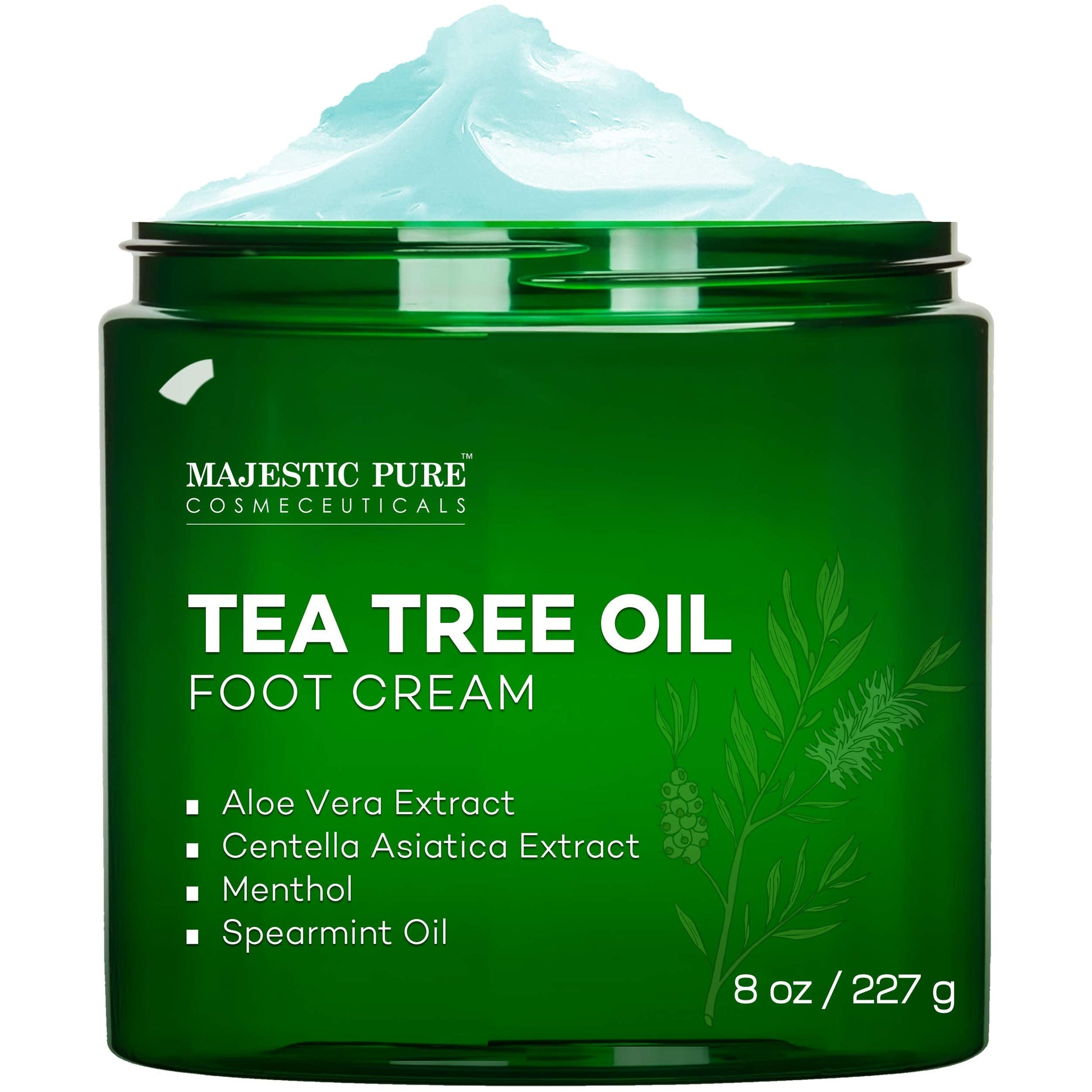 MAJESTIC PURE Athletes Foot Cream with Tea Tree Oil, Aloe & Spearmint - Hydrates MAJESTIC PURE uk supplements