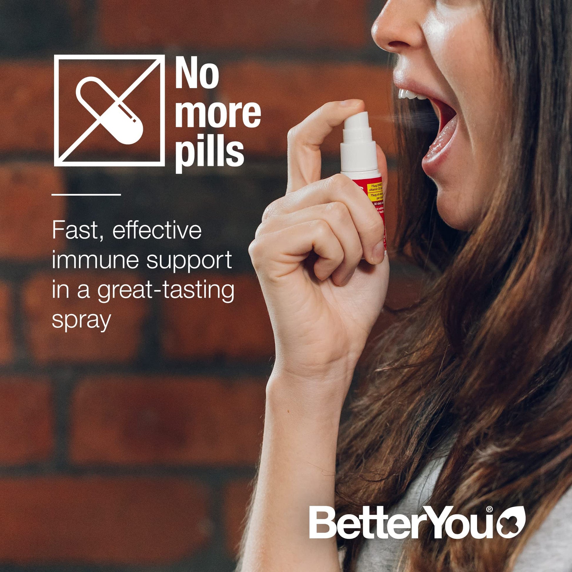 BetterYou D3000 + Vitamin D + K2 Spray 12ml BetterYou uk supplements