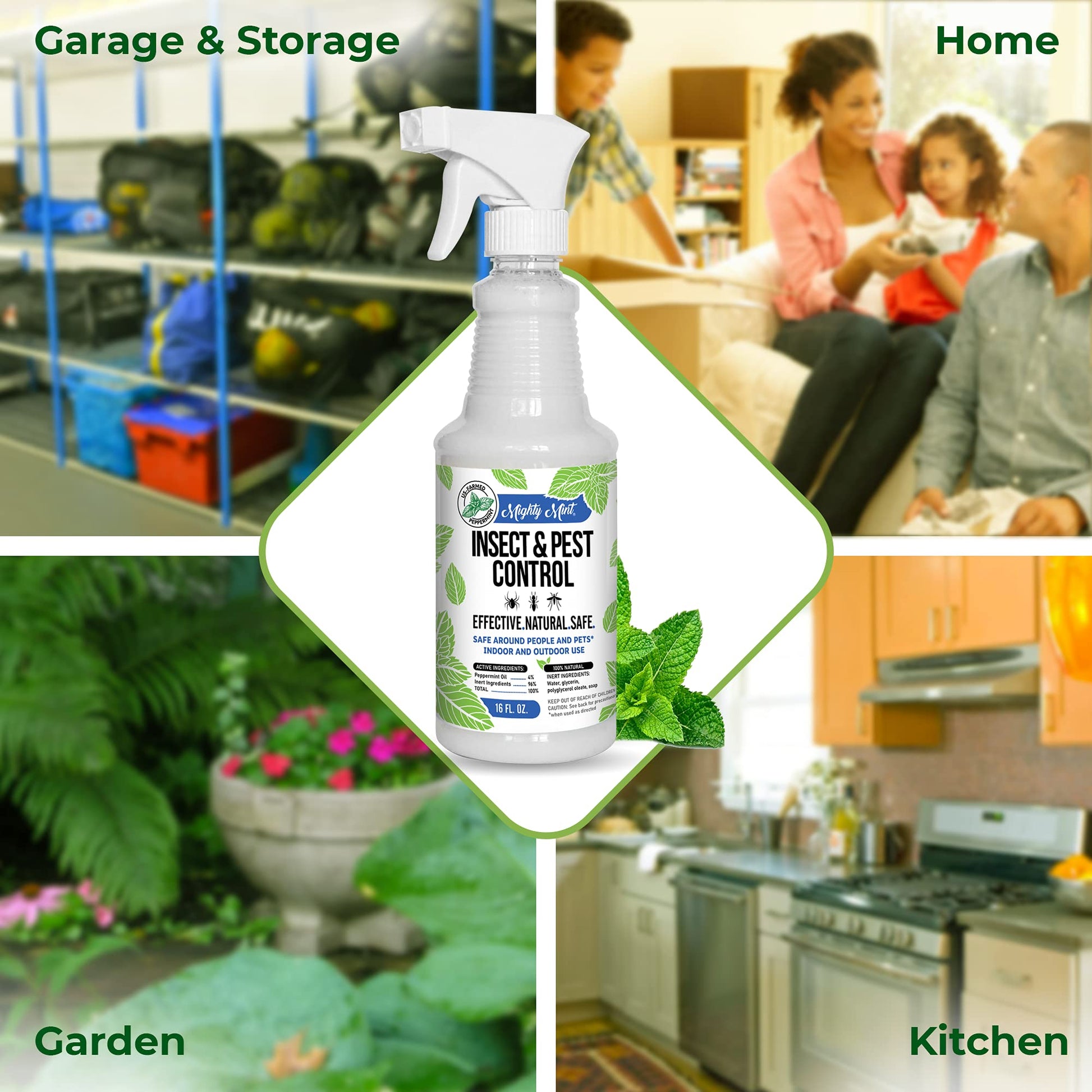 Mighty Mint 16 oz Peppermint Oil Insect & Pest Spray - for Spiders, Ants Mighty Mint uk supplements
