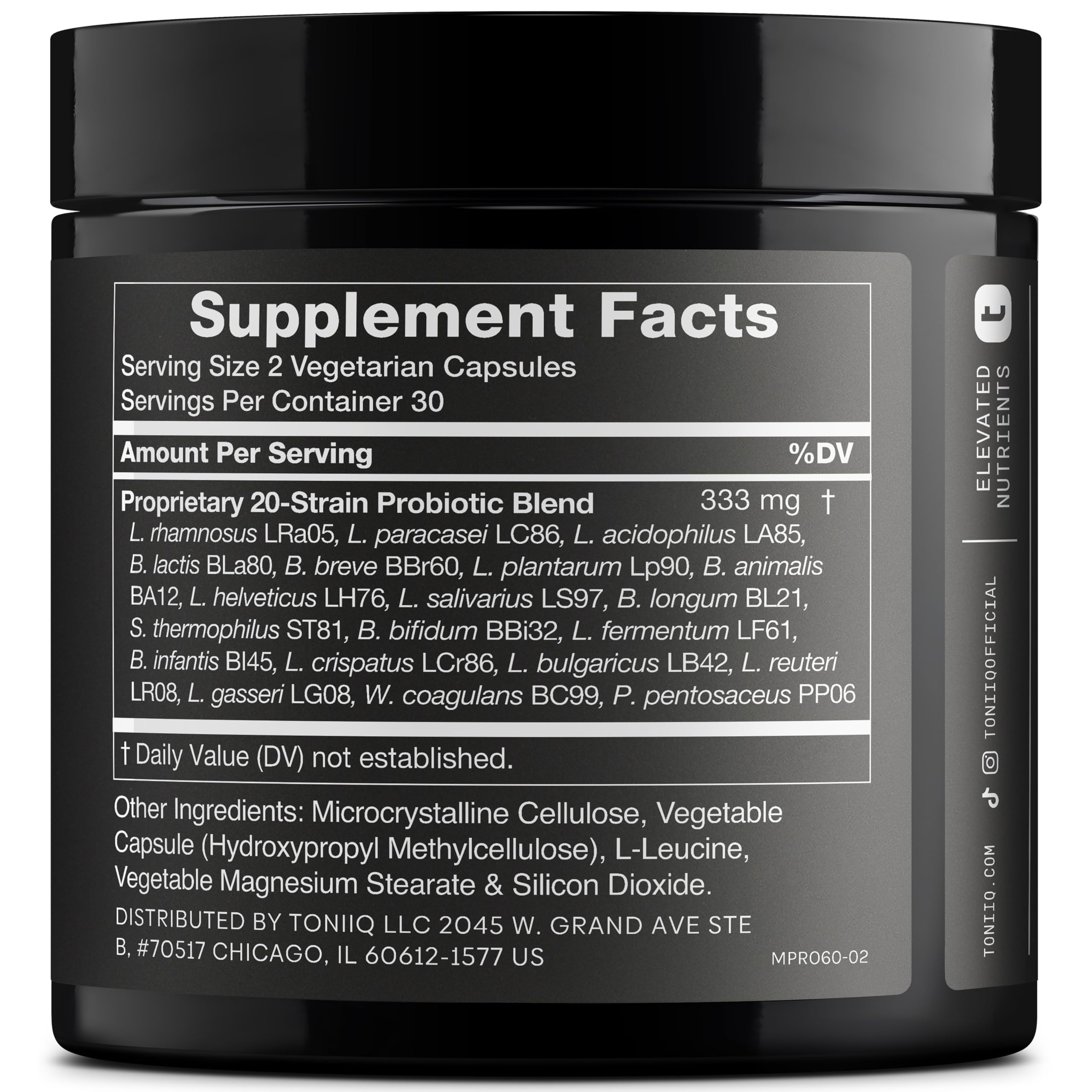 Toniiq Mens Probiotic with 20 Verified Strains – 200 Bilion CFU + 200mg FOS Prebiotic – Mens Probiotics for Gut Health - Cold-Chain & Delayed-Release – Lab-Tested Synbiotic Formula Toniiq uk supplements