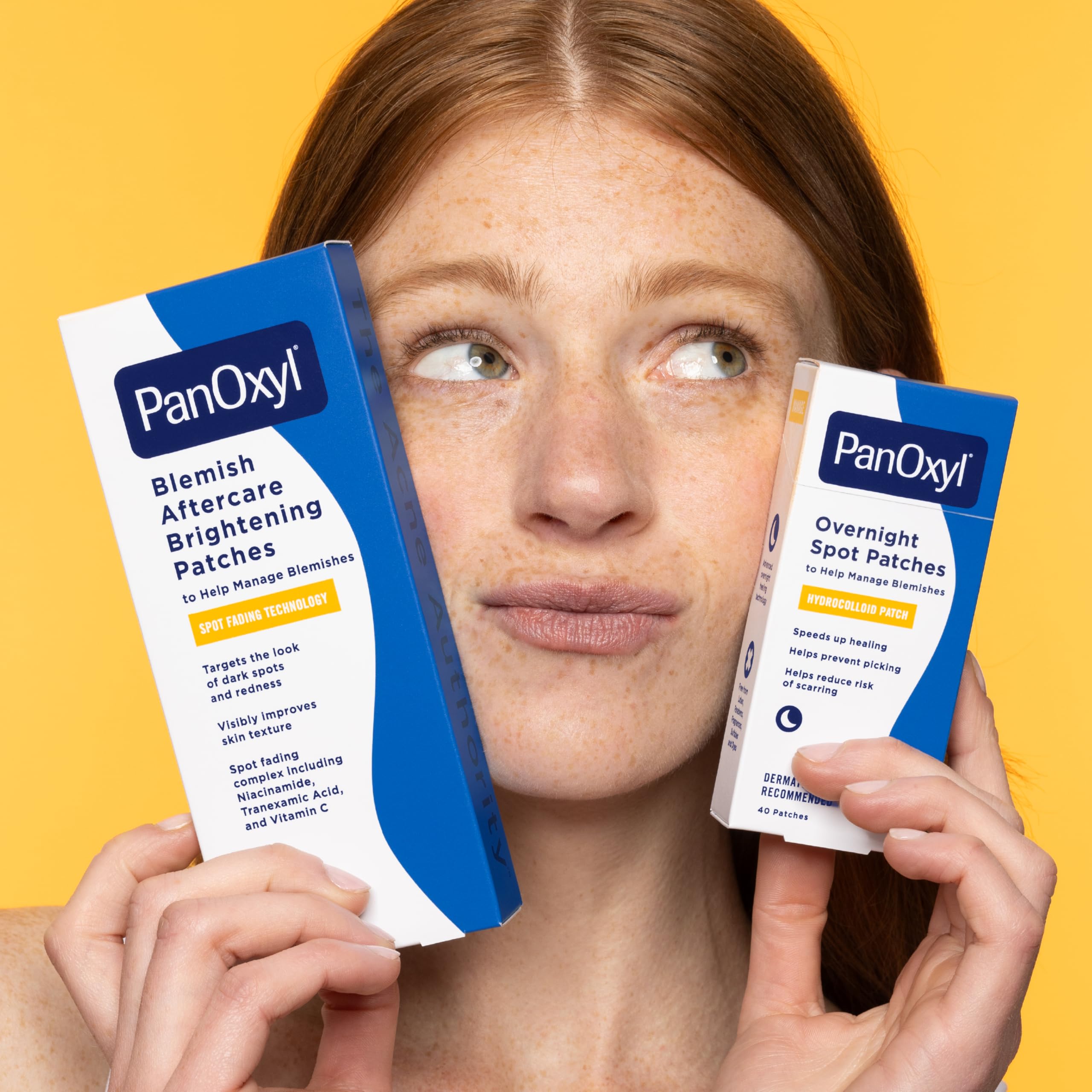 PanOxyl PM Overnight Spot Patches, Advanced Hydrocolloid Healing Technology, Fragrance Free, 40 Count Pack of 1