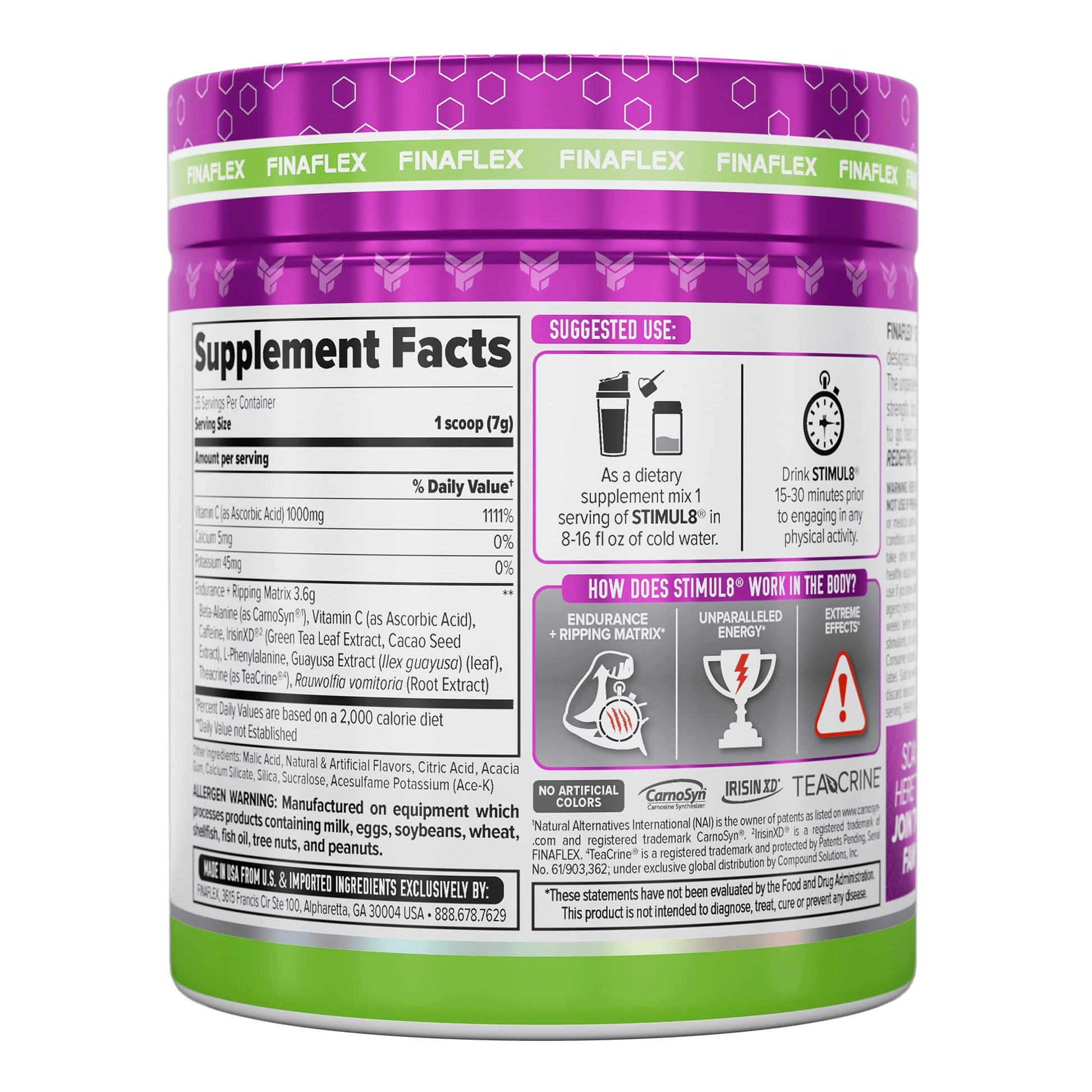 FINAFLEX STIMUL8 Original Super Pre-Workout, Awesome Apple - Energy, Strength FINAFLEX uk supplements