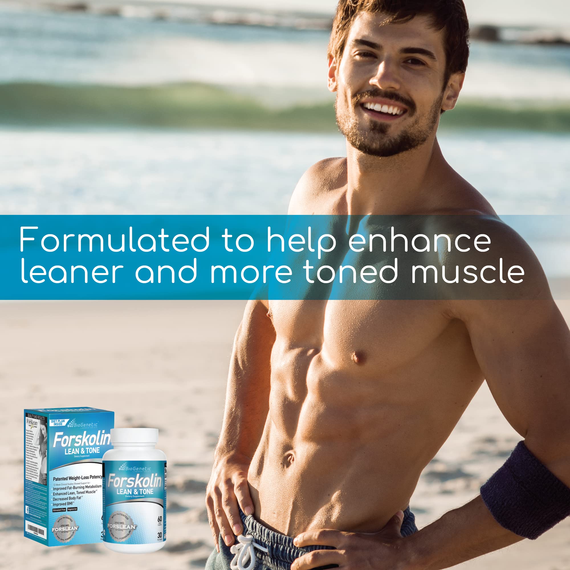 BioGenetic Labs Forskolin Lean & Tone - Weight Loss Pills - Body Toning Formula Fat Burner BioGenetic Laboratories uk supplements