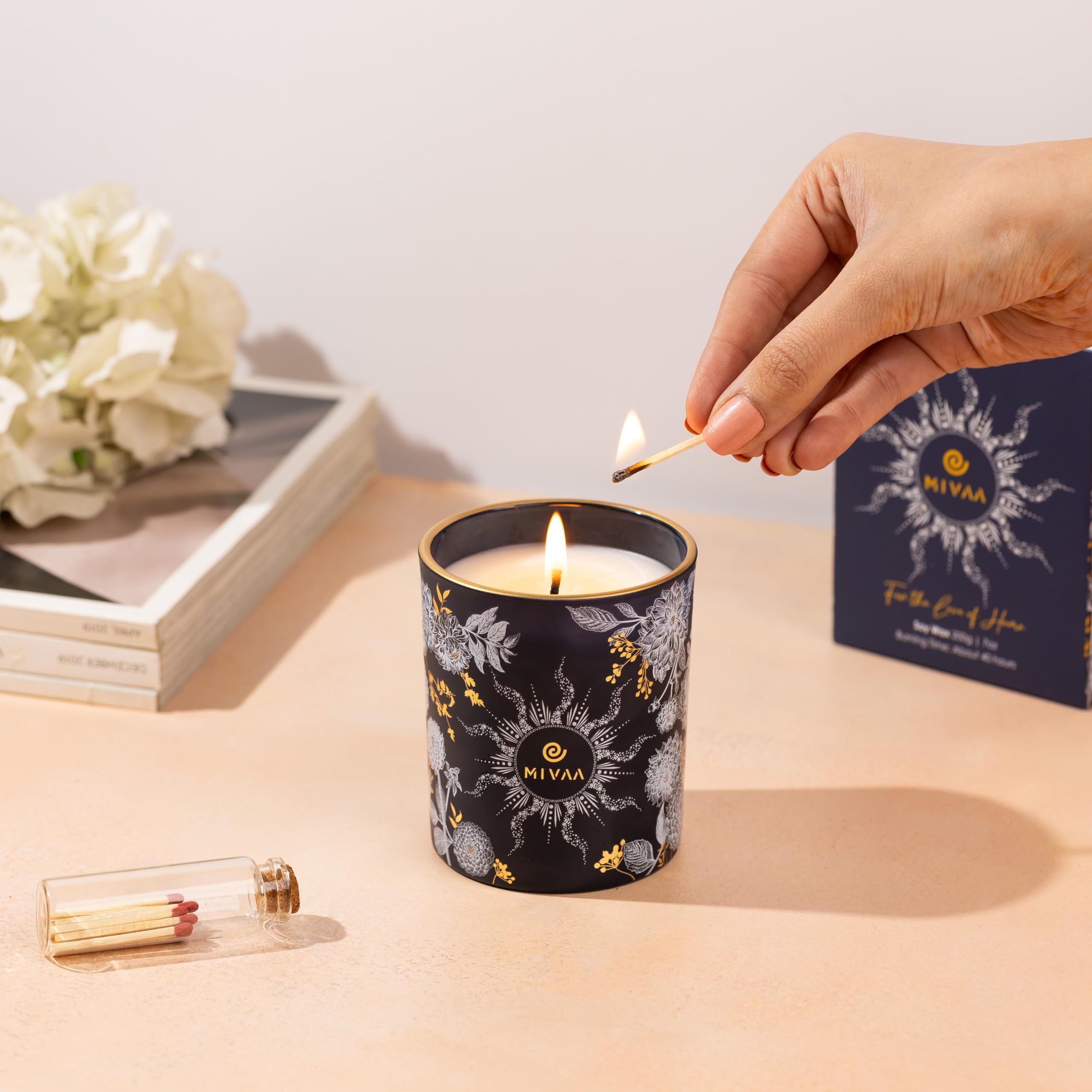 Mivaa Scented Candles - 100% Natural Soy Wax, 40 hrs Burn, Lead-Free Wicks, Holiday, Fall, Winter Msupps.com uk supplements