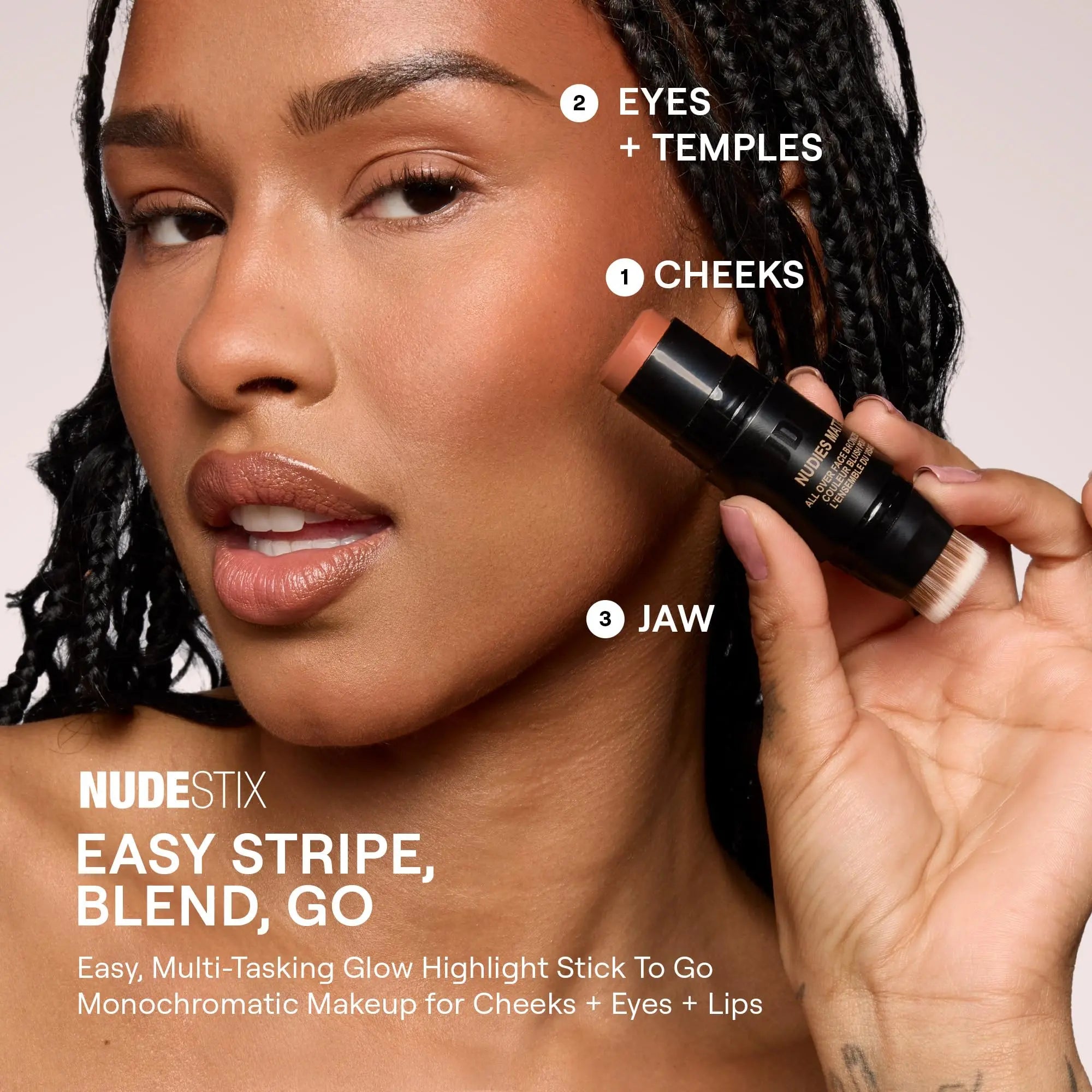 Nudestix Nudies Bronze All Over Matte Bronzing Stick – 3-in-1 Cream Bronzer for Cheeks, Eyes & Lips with Built-In Brush | Natural Contour & Sun-Kissed Glow | Bondi Bae Nudestix uk supplements