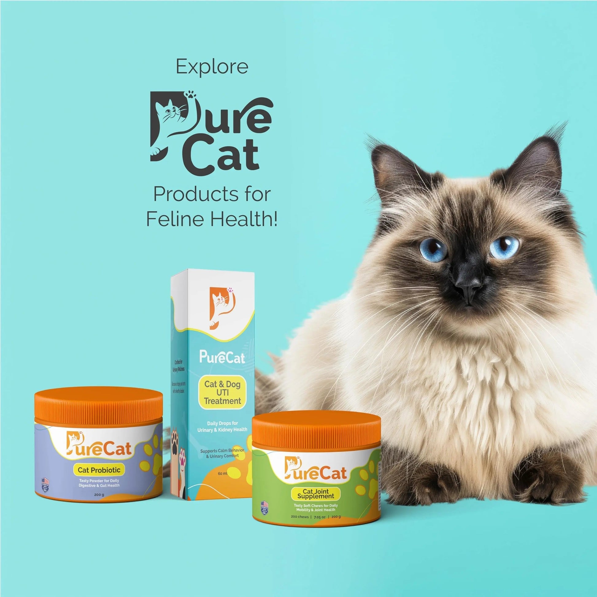 PureCat Urinary Tract Infection Care for Cat & Dog | Calming Urinary Tract & Kidney Support for Pets | Bladder Infection Treatment | UTI Drops | Veterinarian Recommended PureCat uk supplements