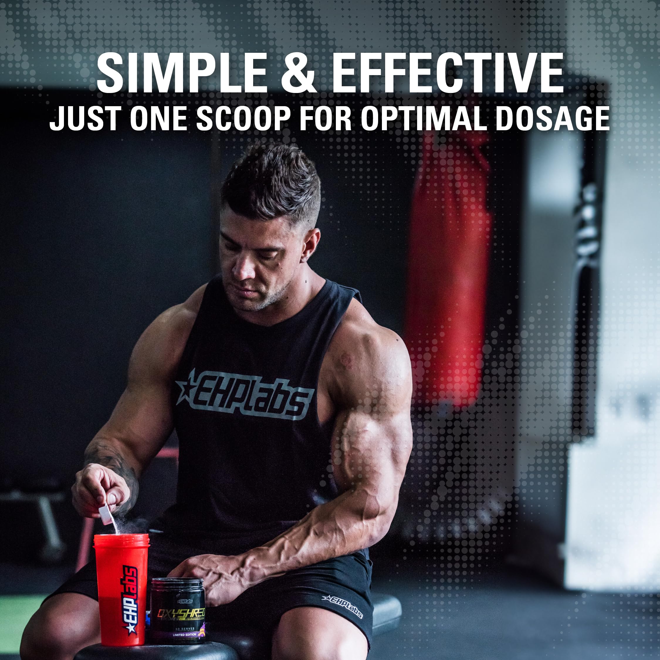 EHP Labs OxyShred Hardcore Super Dosed Pre Workout Powder - Preworkout Powder with L Glutamine & Acetyl L Carnitine, Energy Boost Drink - 275mg of Caffeine EHP Labs uk supplements