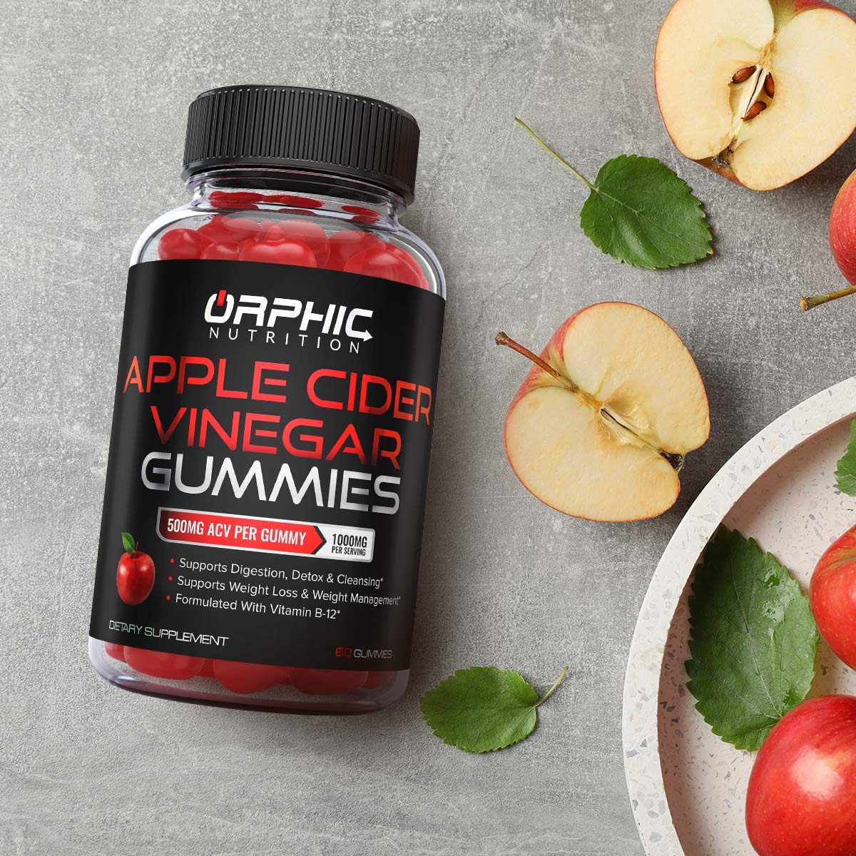 Apple Cider Vinegar Gummies - 1000mg - Formulated to Support Weight ORPHIC NUTRITION uk supplements