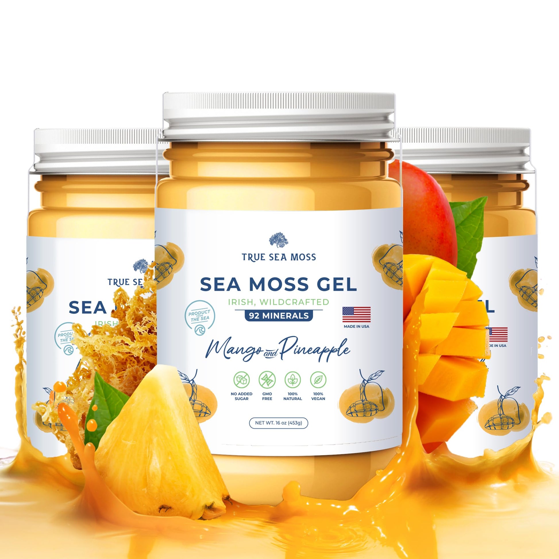 TrueSeaMoss Wildcrafted Irish Sea Moss Gel –7 Flavors- Nutritious Organic Raw TrueSeaMoss uk supplements