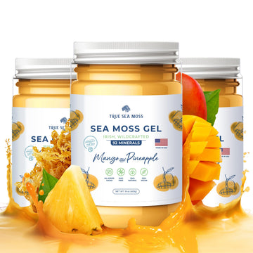 TrueSeaMoss Wildcrafted Irish Sea Moss Gel –7 Flavors- Nutritious Organic Raw TrueSeaMoss uk supplements