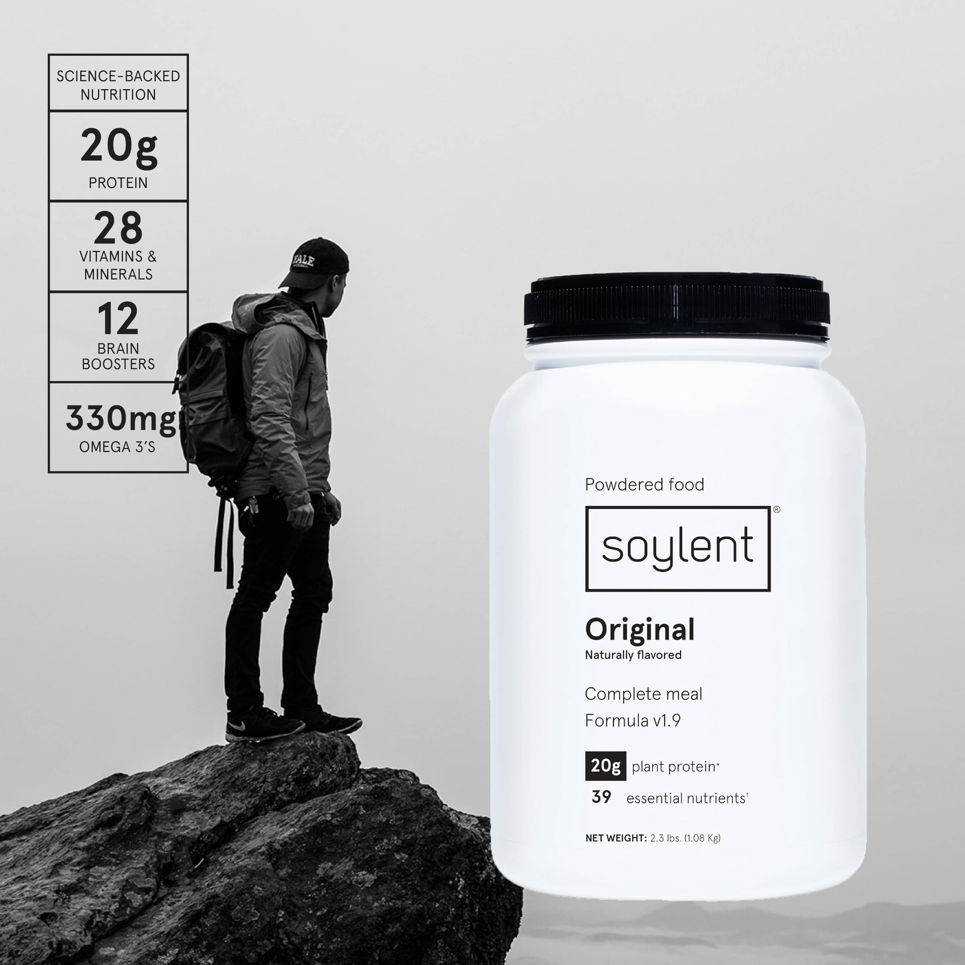 Soylent Complete Nutrition Gluten-Free Vegan Protein Meal Replacement Powder, Original, 36.8 Oz Soylent uk supplements