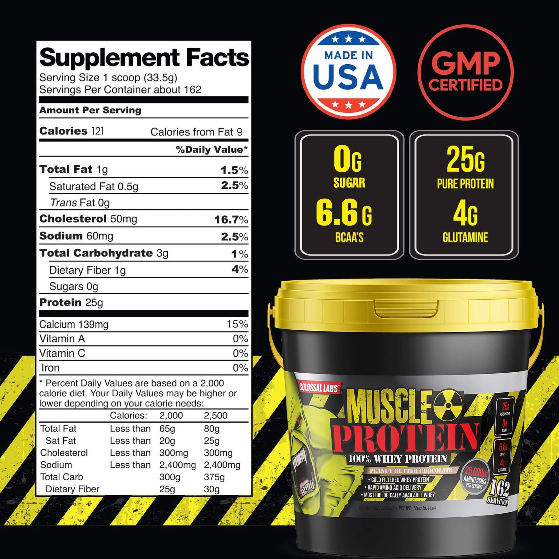 COLOSSAL LABS Muscle Growth Whey Protein [12 lbs/Pack of 1]–Peanut Butter Chocolate COLOSSAL LABS uk supplements