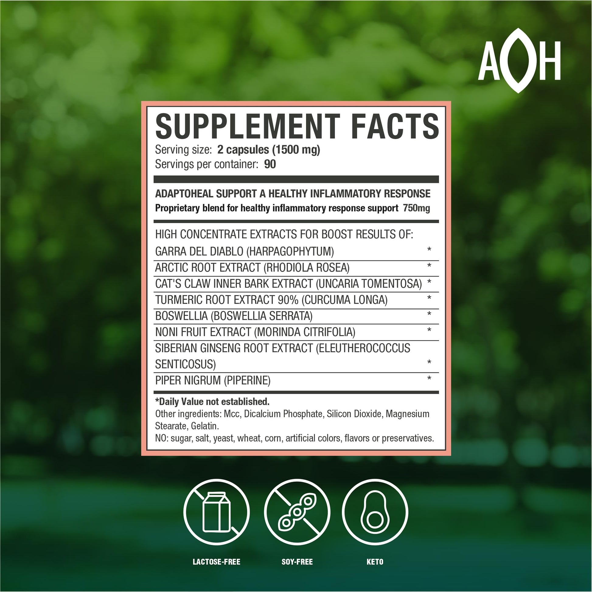 ADAPTOHEAL Inflammoff - Adaptogenic Supplement Designed to Support Joint, Muscle and Tissue Inflammation Naturally, 8 Highly Concentrated extracts with Turmeric and Rhodiola rosea (90 Capsules) ADAPTOHEAL uk supplements