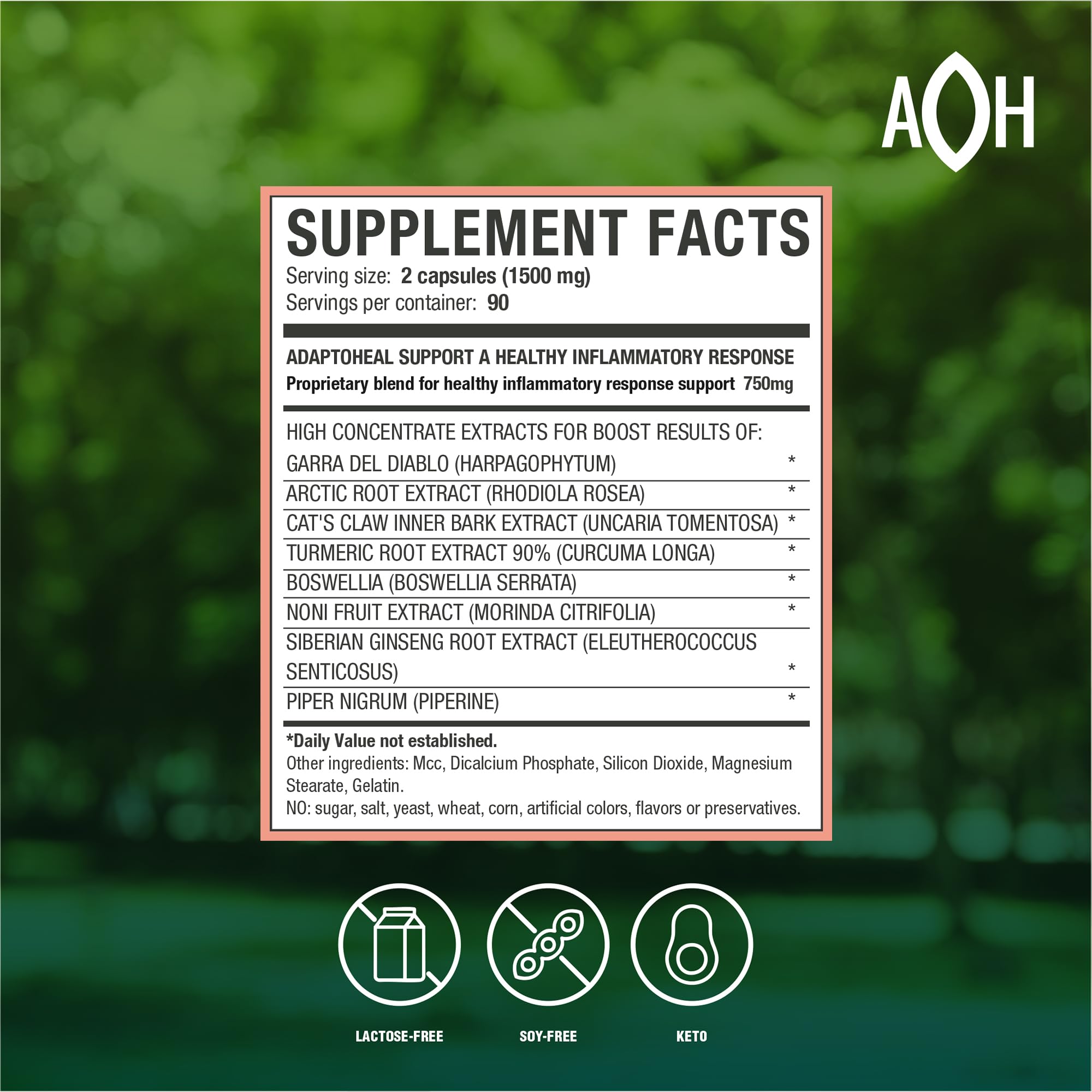 ADAPTOHEAL Inflammoff - Adaptogenic Supplement Designed to Support Joint, Muscle and Tissue Inflammation Naturally, 8 Highly Concentrated extracts with Turmeric and Rhodiola rosea (90 Capsules) ADAPTOHEAL uk supplements