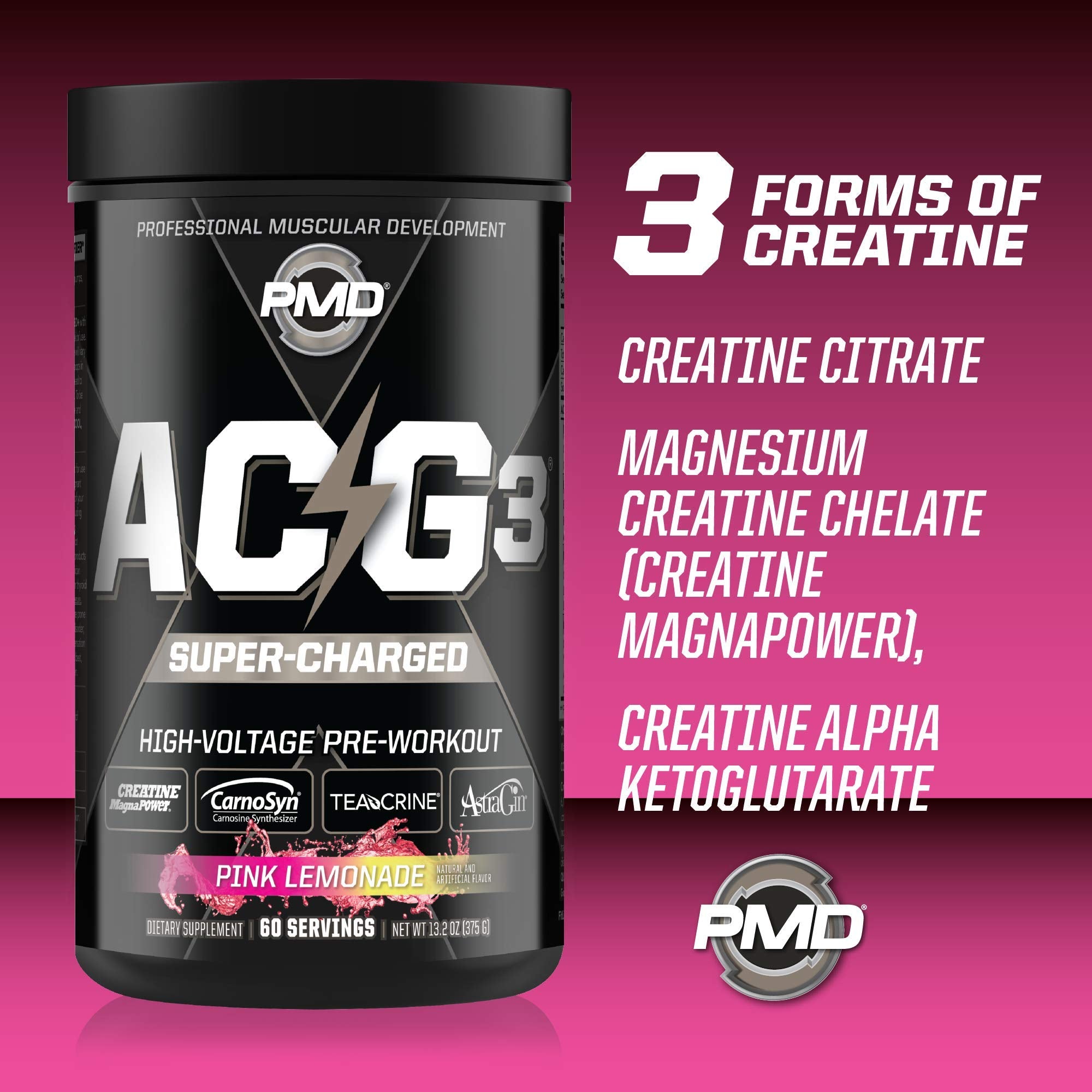 PMD Sports ACG3 Supercharged - Pre Workout - Powerful Strength, High Energy, Maximize PMD uk supplements