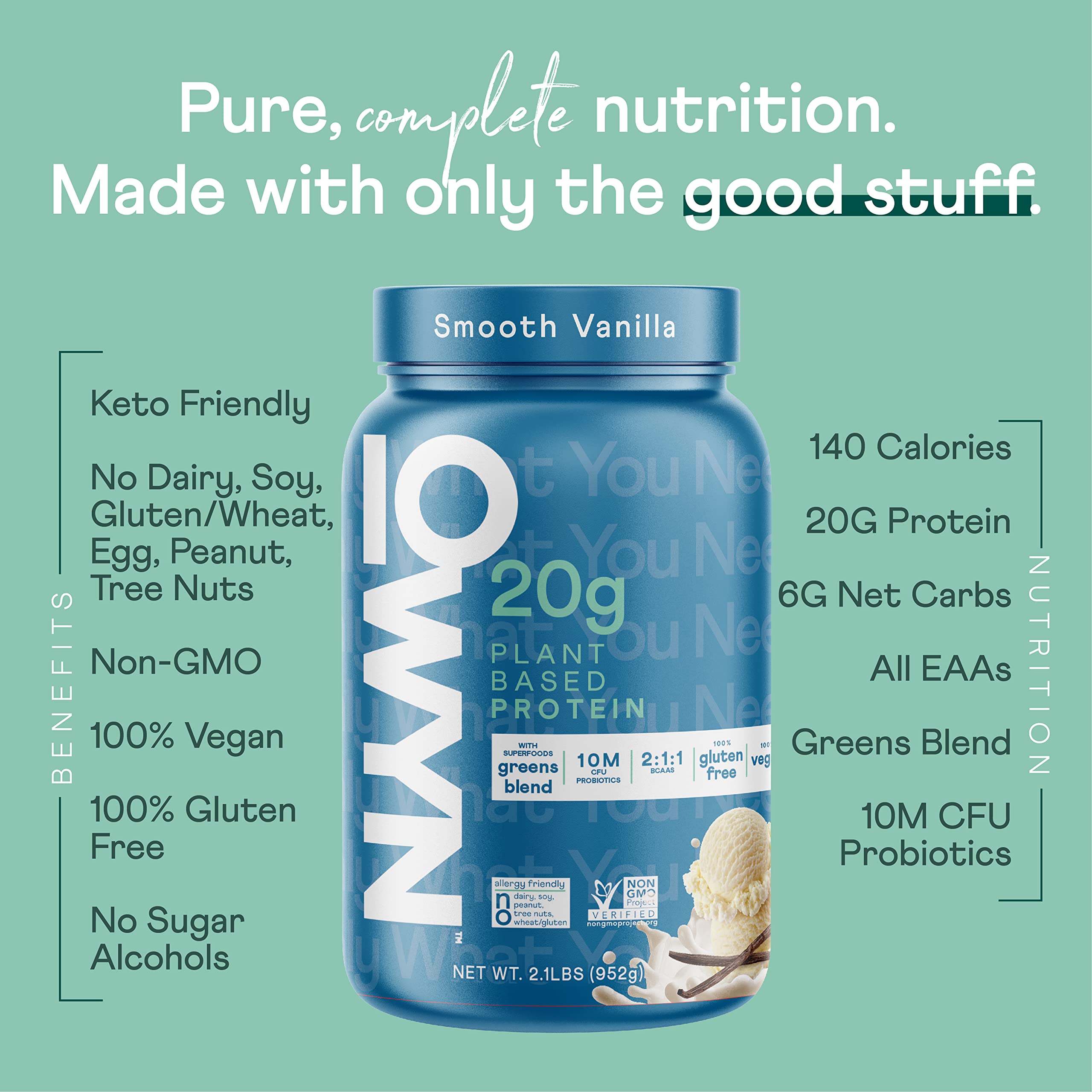 OWYN Only What You Need Plant Based Protein Powder with 20g Protein, Probiotics OWYN Only What You Need uk supplements