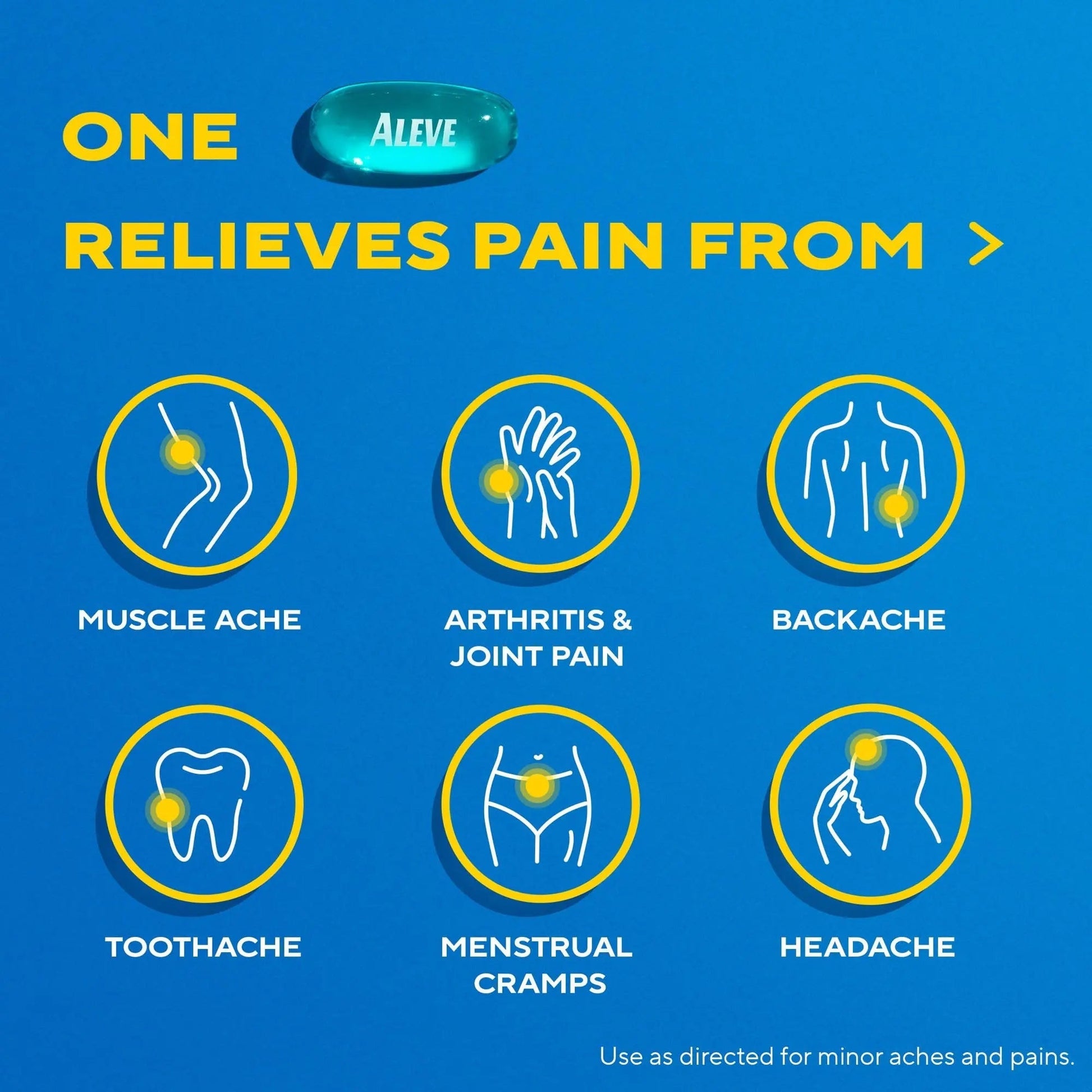 Aleve Liquid Capsules, Naproxen Sodium Capsules 220 mg (NSAID), Pain Reliever/Fever Reducer, Fast Pain Relief, 120 Count Aleve uk supplements