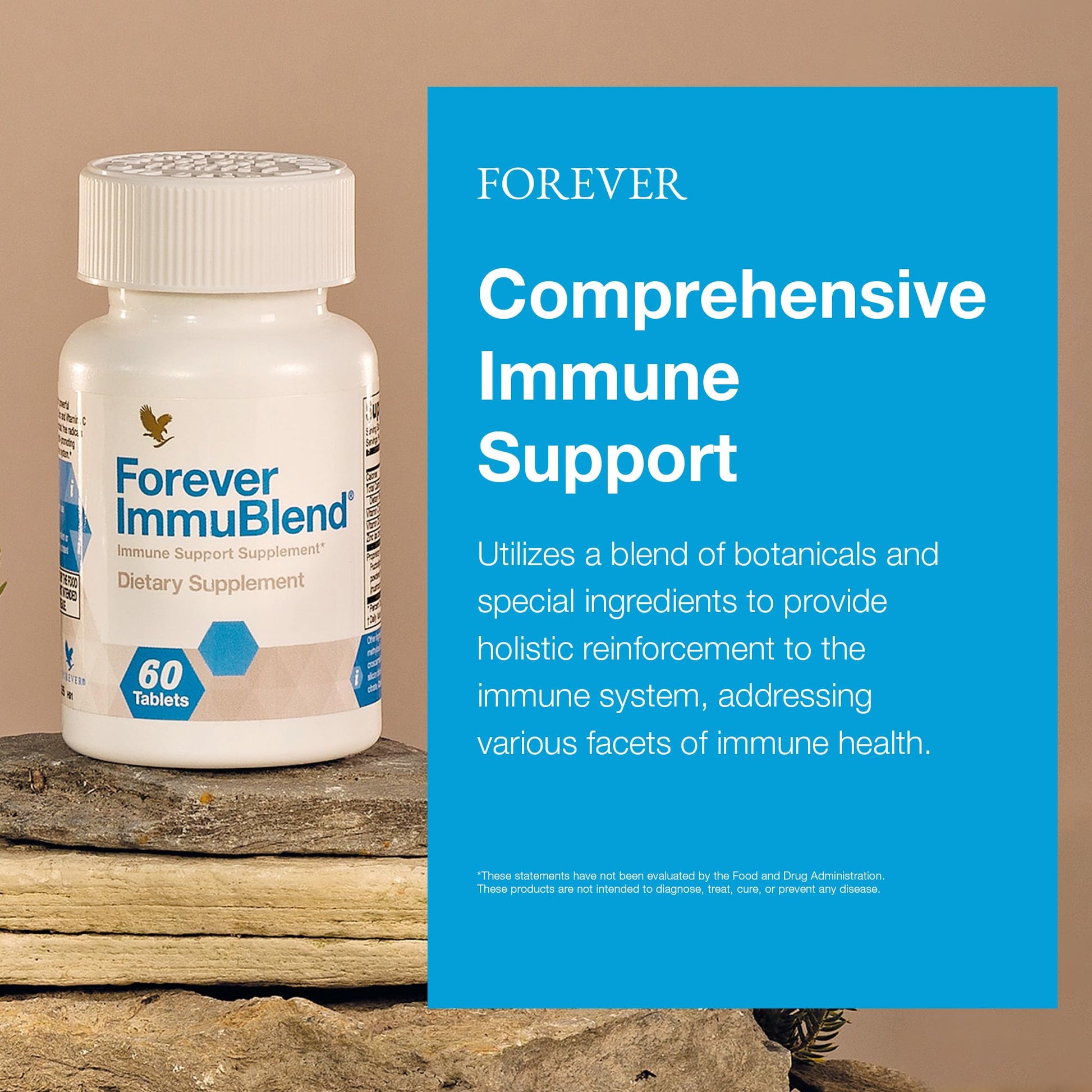 Forever Living - Forever ImmuBlend® Immune Support Supplement – Includes Botanicals, Vitamins D & C, Maitake & Shiitake Mushrooms – 60 Tablets Forever Living Products uk supplements