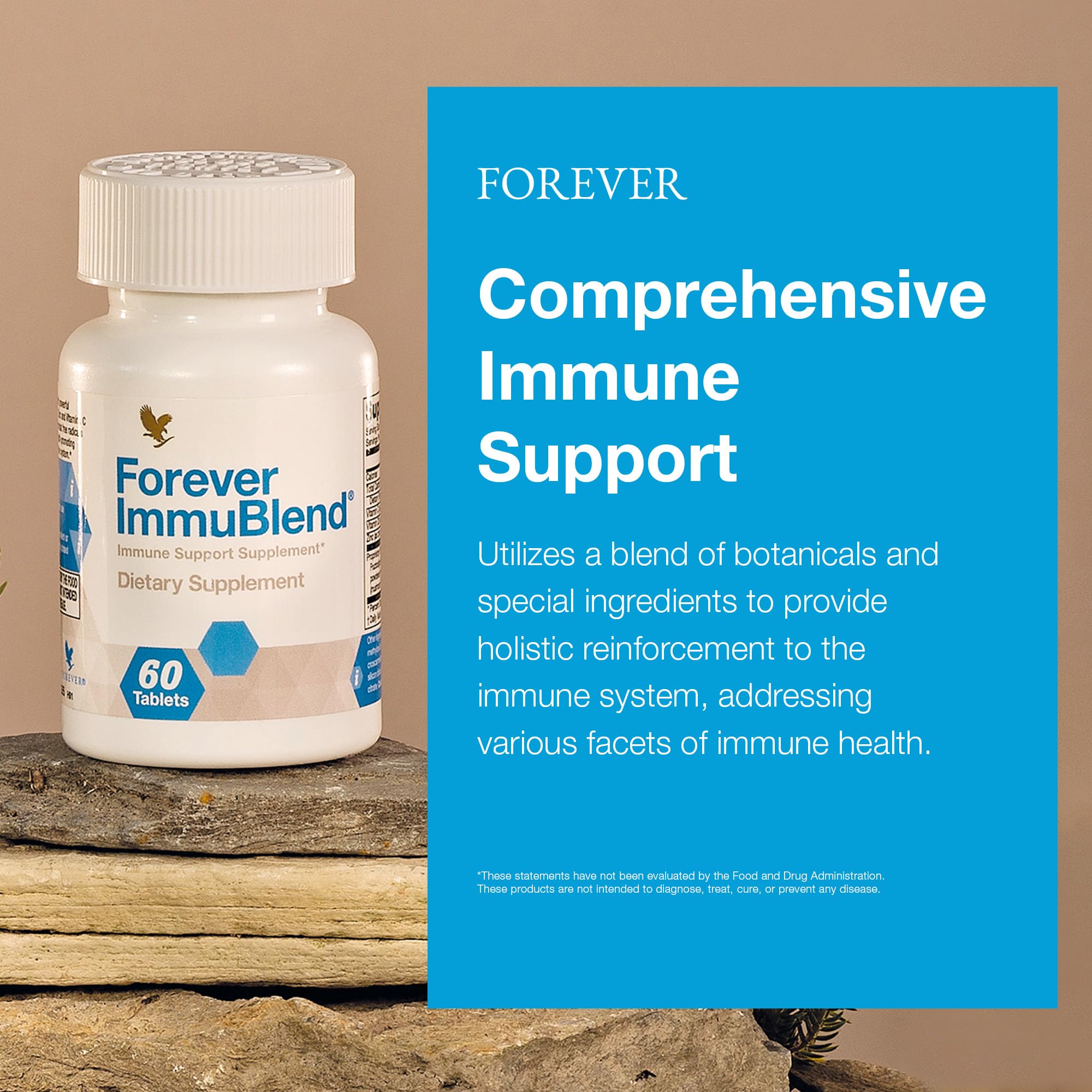 Forever Living - Forever ImmuBlend® Immune Support Supplement – Includes Botanicals, Vitamins D & C, Maitake & Shiitake Mushrooms – 60 Tablets Forever Living Products uk supplements
