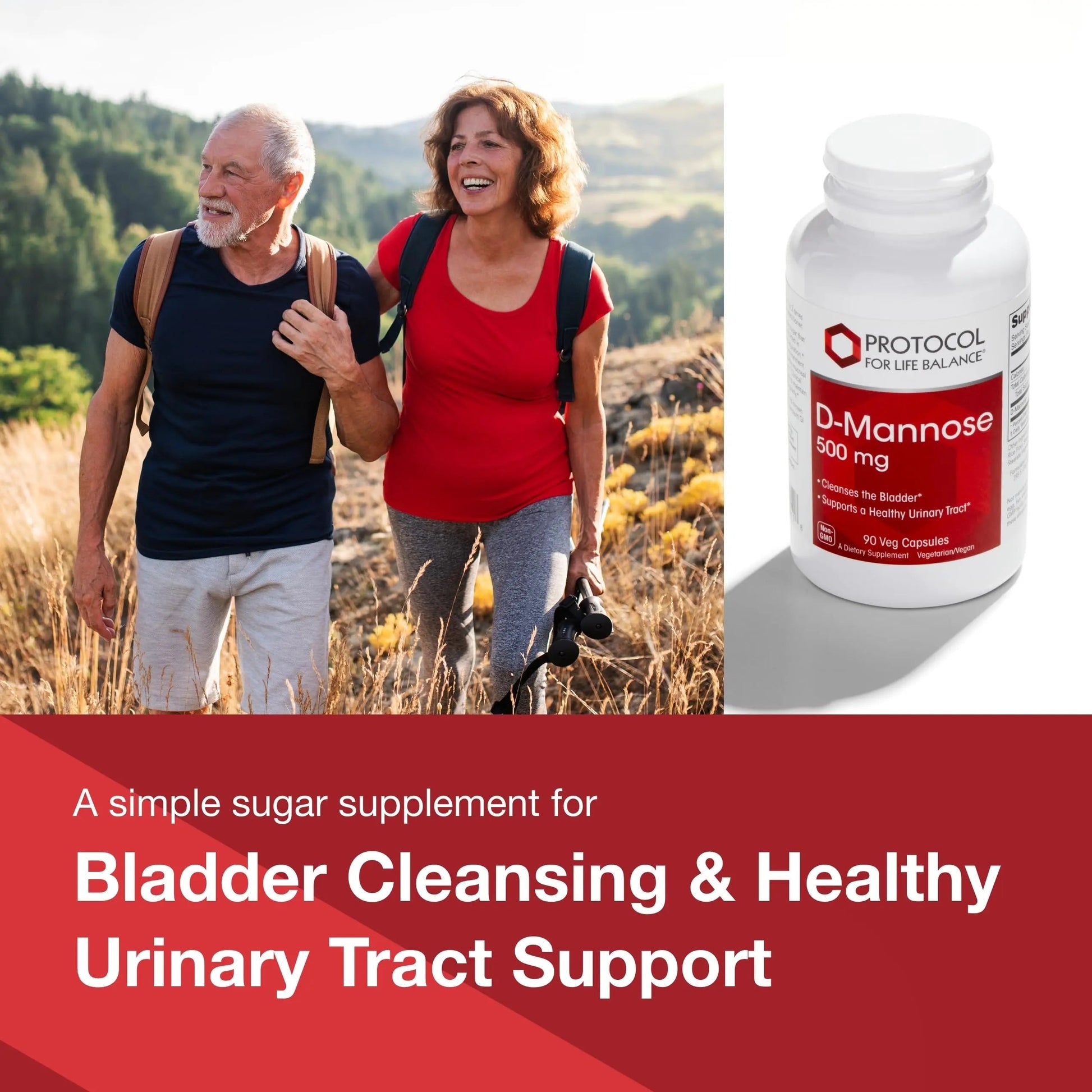 Protocol for Life Balance D-Mannose - 500mg - Bladder Cleanse - Support Healthy Urinary Tract* - For Men & Women - Kosher & Non-GMO - 90 Veg Capsules PROTOCOL FOR LIFE BALANCE uk supplements