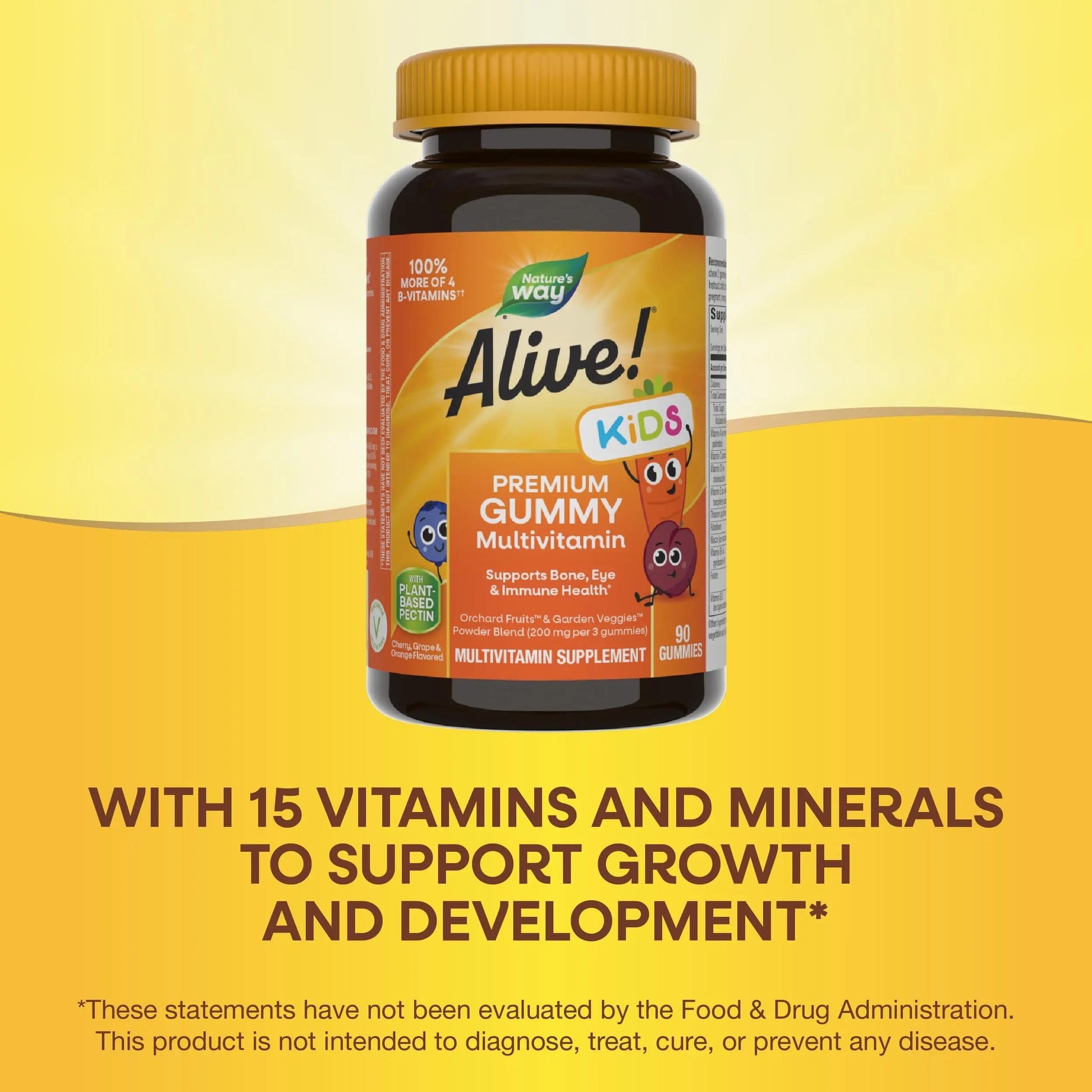 Nature's Way Alive! Children's Premium Gummy Multivitamin, Gluten Free, Made with Pectin, 90 Gummies Nature's Way uk supplements