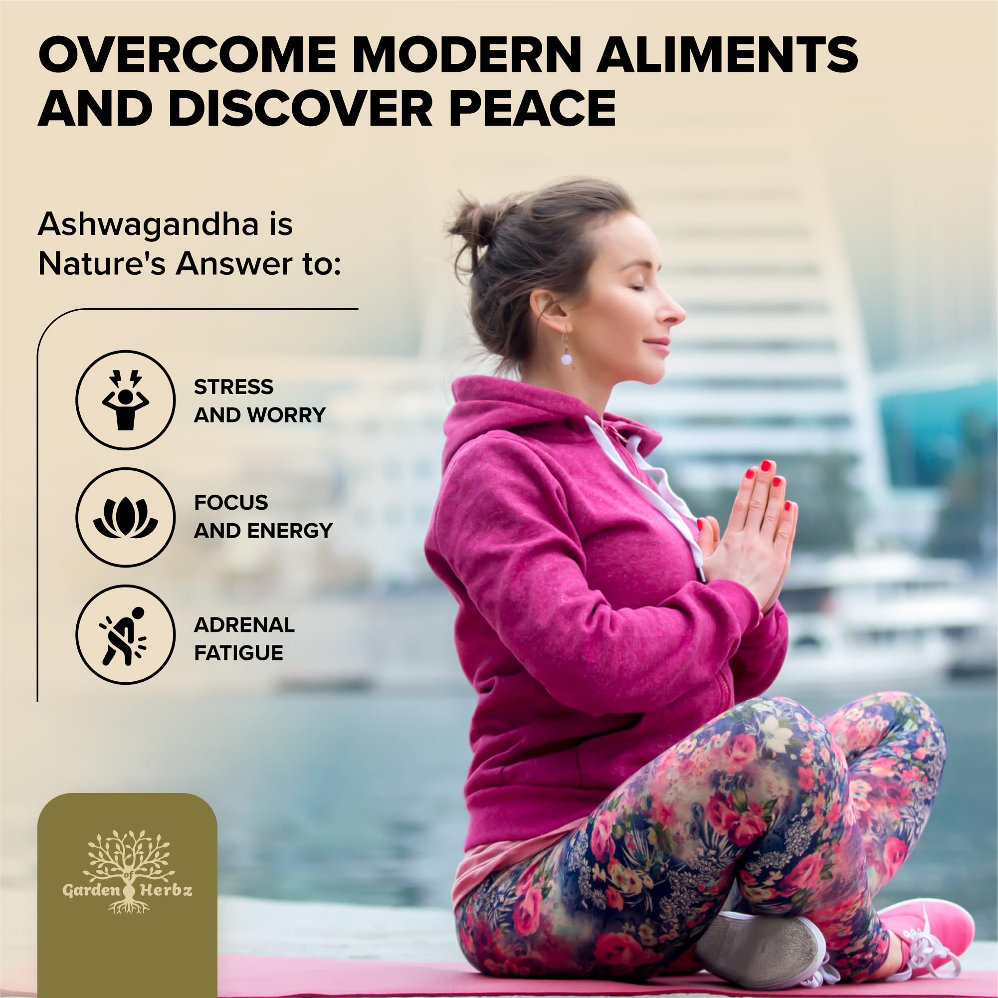 Garden of Herbz Organic Ashwagandha Root & Irish Sea Moss – 3,600 mg Ashwagandha Supplement with Black Seed Oil, & Burdock Root – Herbal Supplement for Energy, Calm, Mood, & Wellness, 120 Caps Garden of Herbz uk supplements
