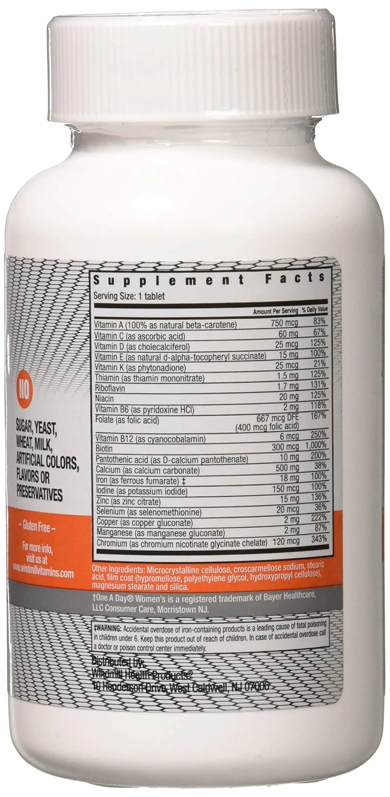 Daily Vitamin TB Womens WMILL Size: 100 Windmill uk supplements