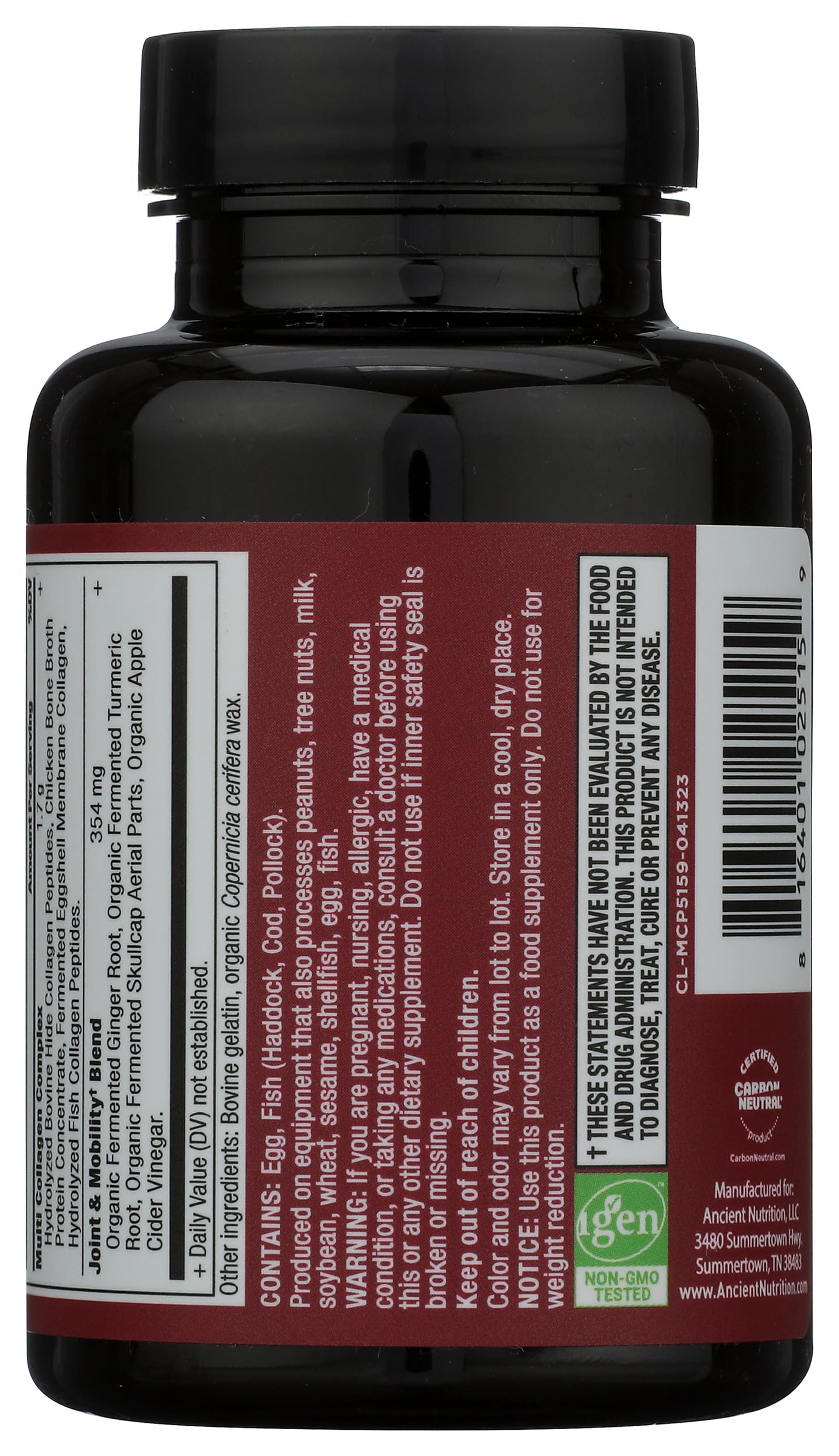 Ancient Nutrition Collagen Pills for Joint Support, Multi Collagen Capsules 45 Ct, Joint + Mobility, Supports Joints, Skin & Nails, Exercise Recovery, Paleo and Keto Friendly, Gluten Free Ancient Nutrition uk supplements