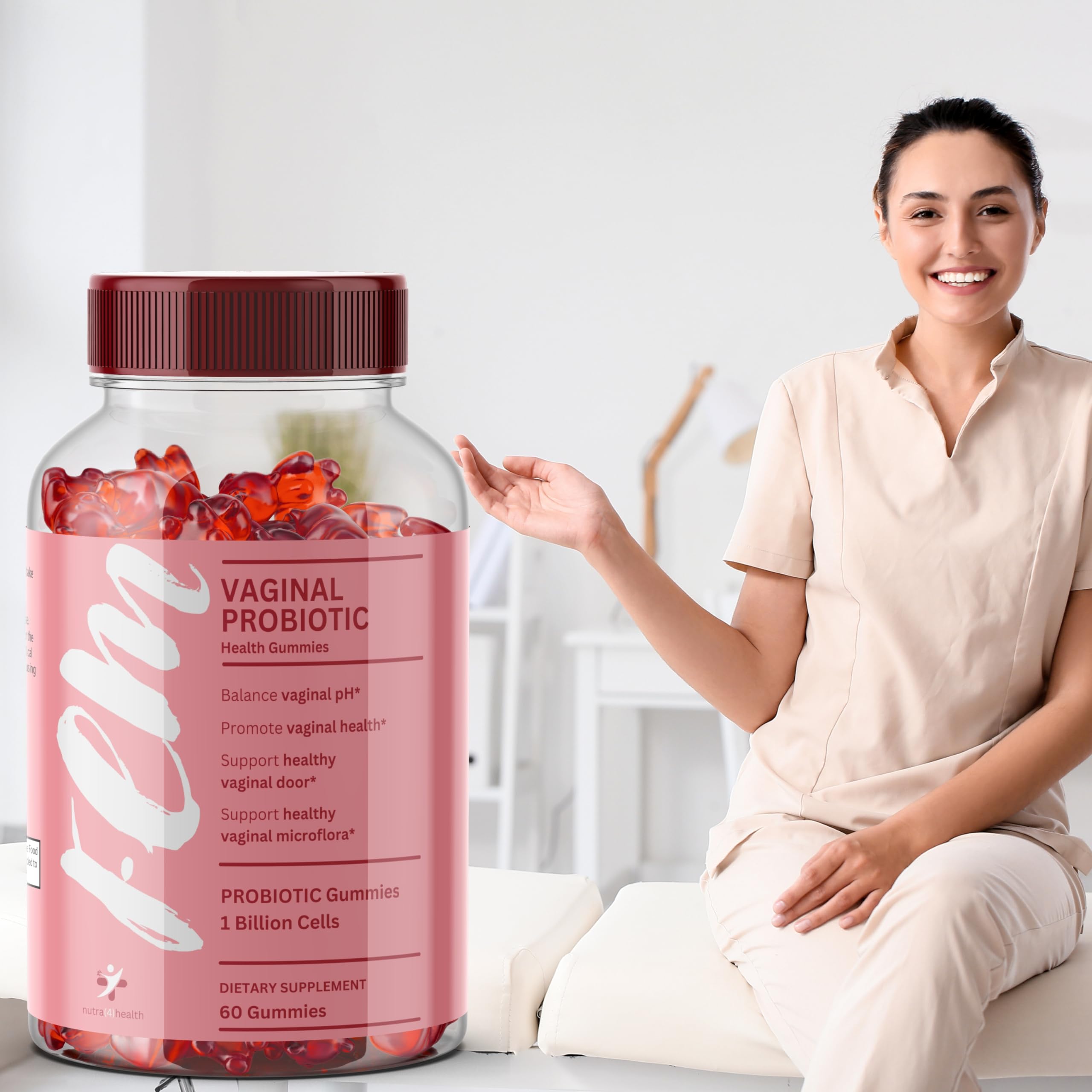 FEM Vaginal Probiotic Gummies for Women - Promotes pH Balance, Healthy Vaginal Odor & Urinary nutra4health uk supplements