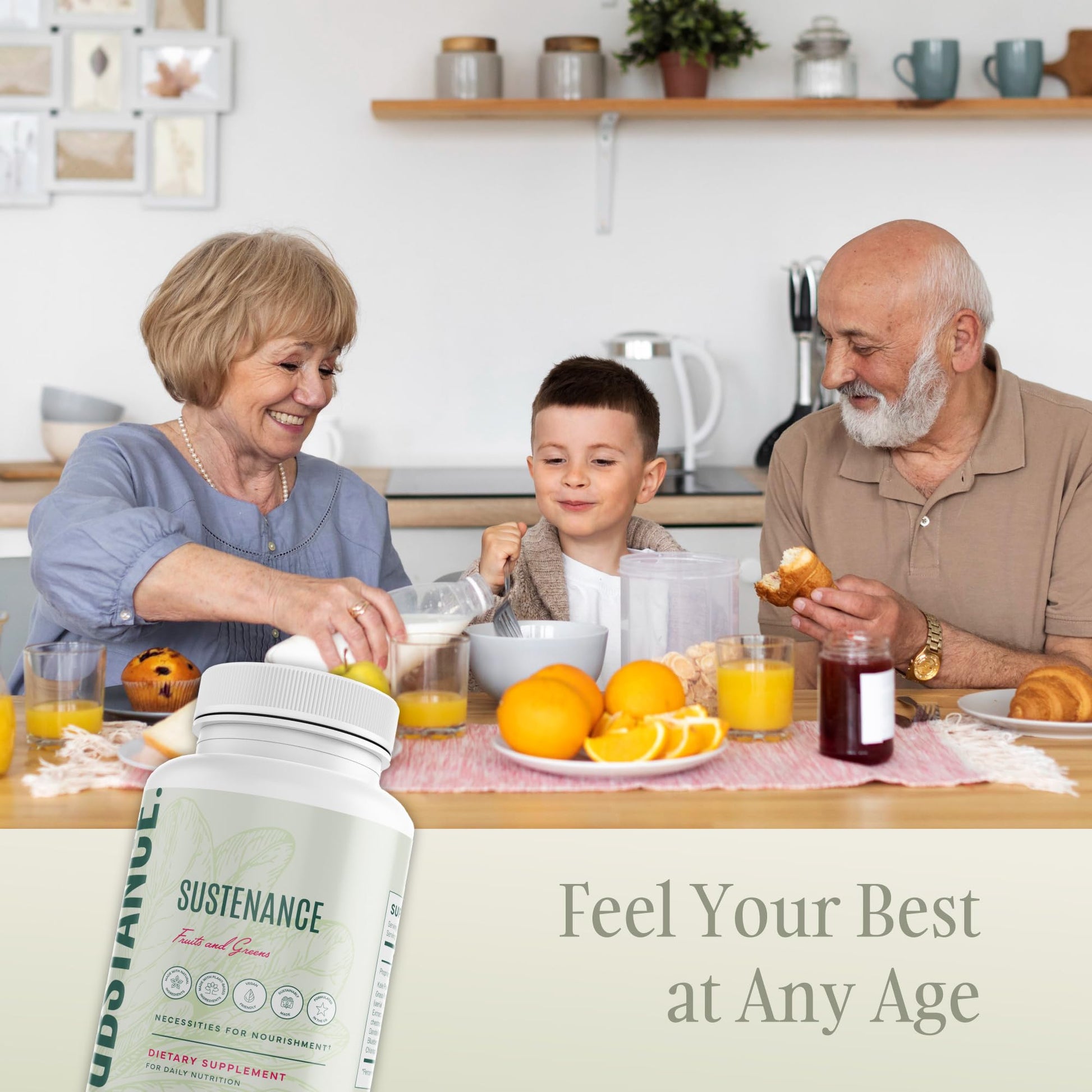 SUBSTANCE. - Nature's Sustenance Daily Greens, Daily Fruit and Veggies Supplement - Enhance Energy, Mental Clarity - Fruits and Vegetables Supplements - US Made, Vegan-Friendly - 30 Servings. SUBSTANCE. uk supplements