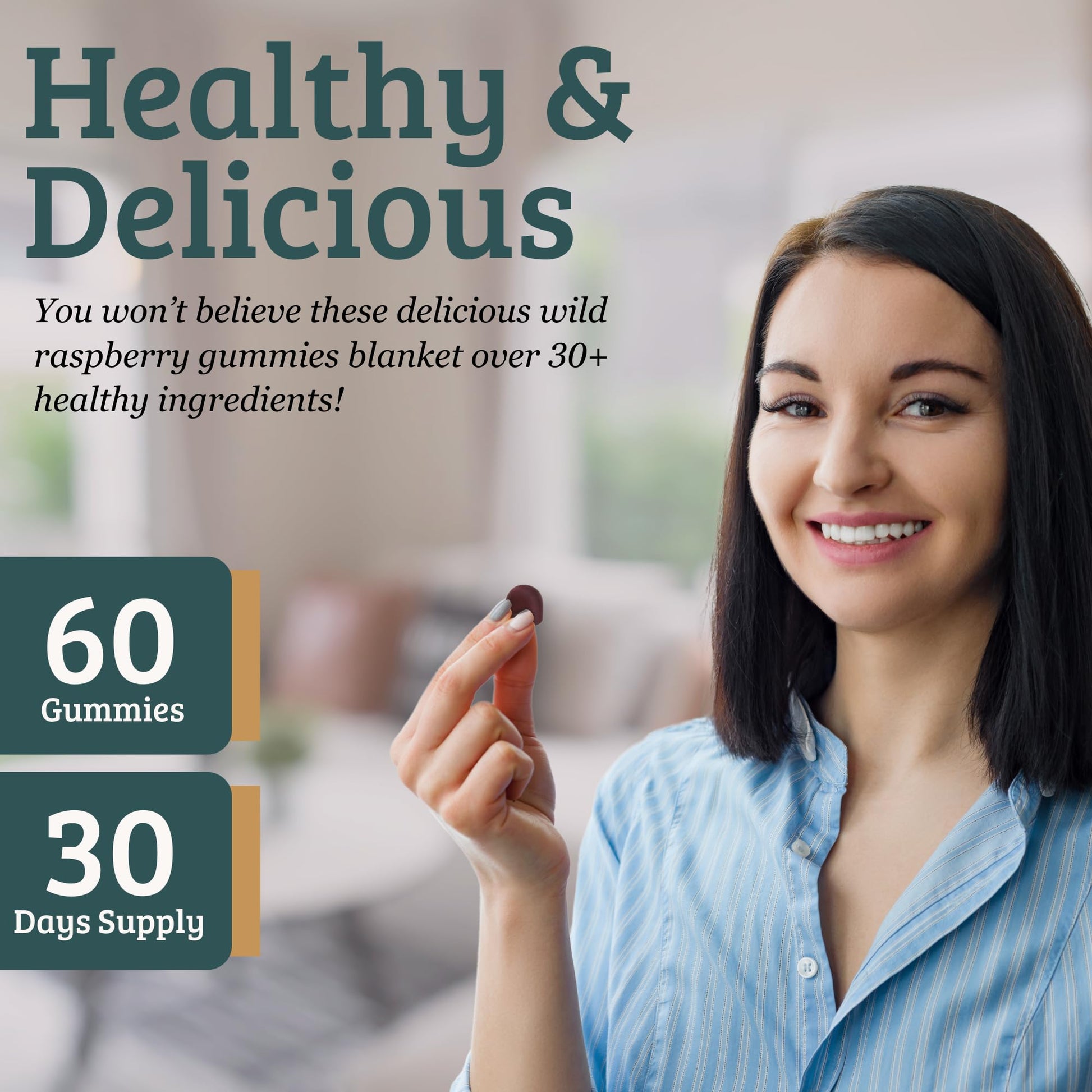 SUNMED Supergreens Daily Gummies – Wellness Blend with Ashwagandha, Green Tea, Spirulina, Probiotics, Antioxidants & Detox Support for Immunity, Gut, Skin & Brain Health | Wild Raspberry, 60ct SUNMED uk supplements