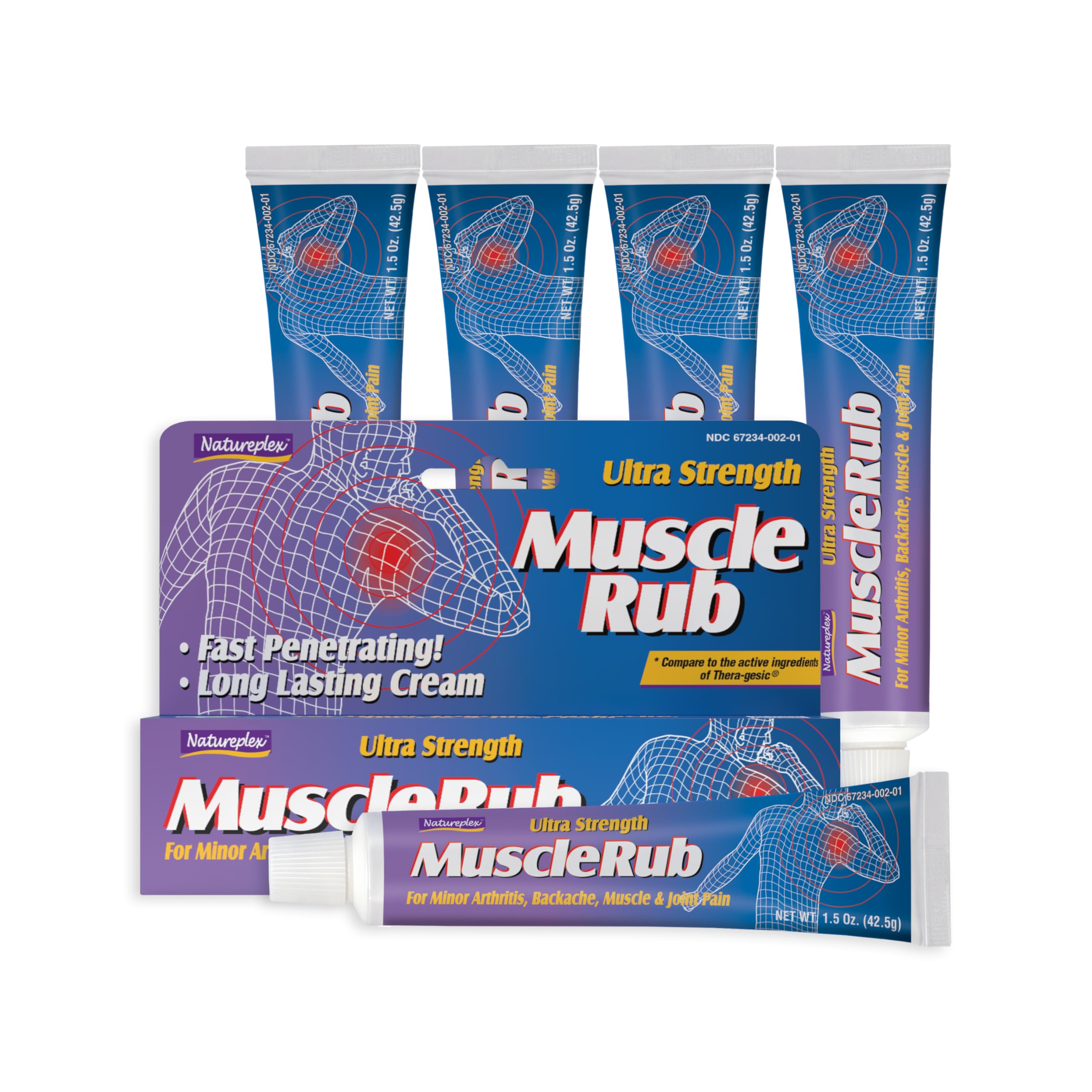 Natureplex Ultra Strength Muscle Rub Cream 1.5 oz (Pack of 5) – Menthol & Methyl Salicylate, Fast-Penetrating, Long-Lasting Relief for Muscle & Joint Discomfort (Minor Aches, Backache, Strains) Natureplex uk supplements