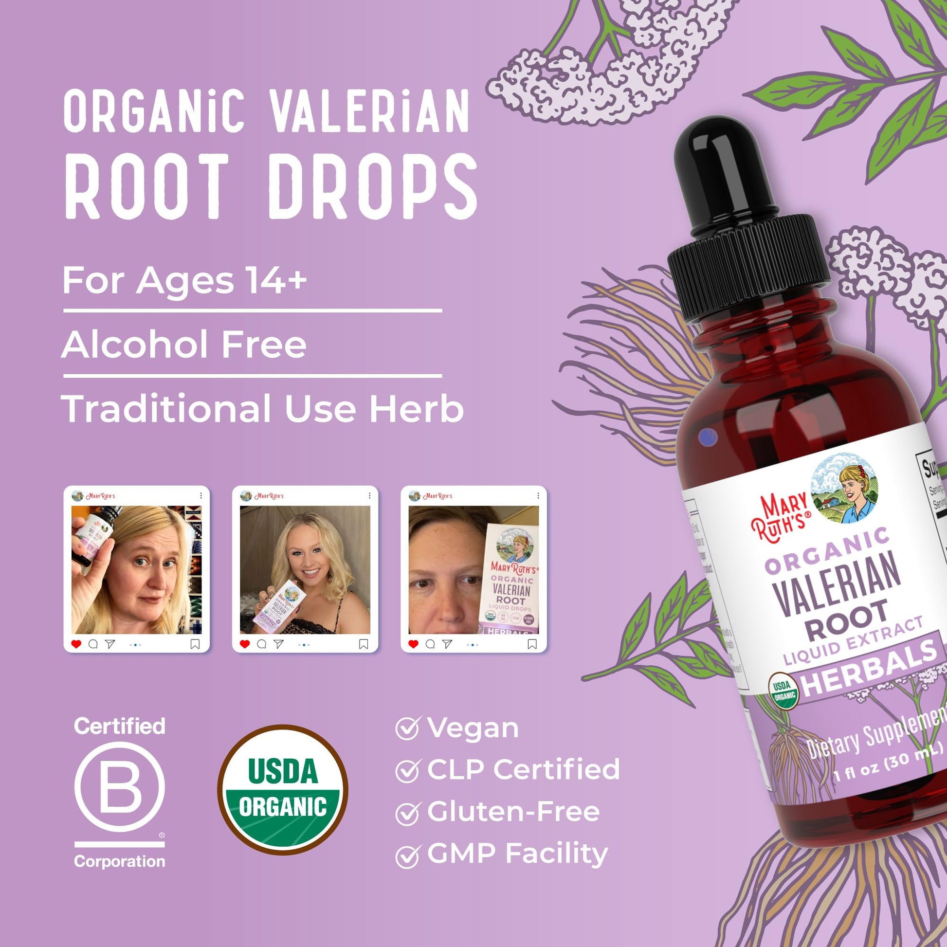 MaryRuth Organics Valerian Root Liquid Drops | 2 Month Supply | Sugar Free | USDA Organic Valerian Root Drops | Support Sleep | Calm and Stress Relief | Vegan | Non-GMO | Gluten Free | 60 Servings MARYRUTH'S uk supplements